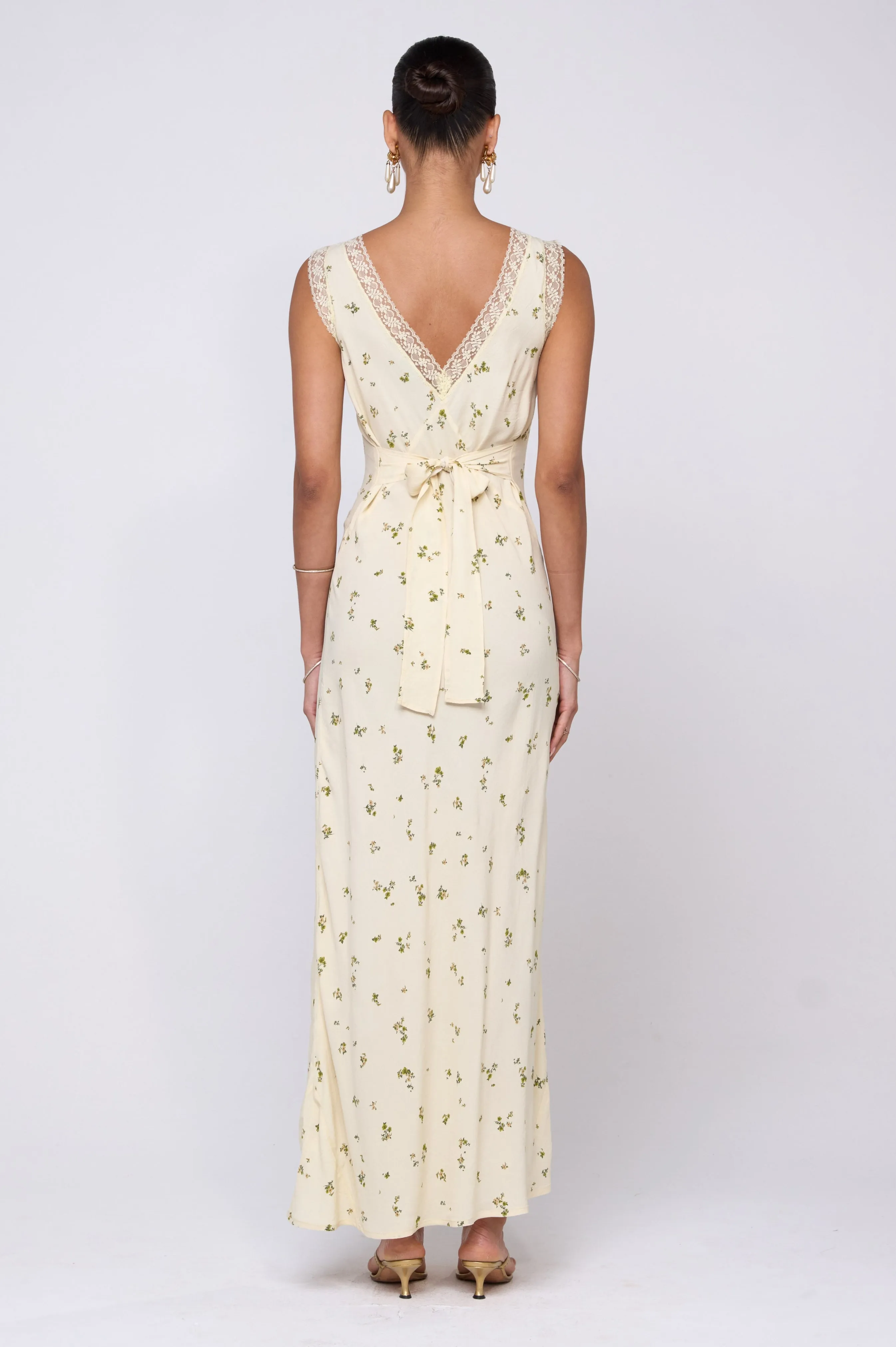 Vintage Style Casual Layers Aimee Dress in Beurre