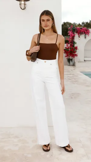 Nature Lover Outdoor Adventure Autumn Days Abrand 94 Wide Jean - White Gold