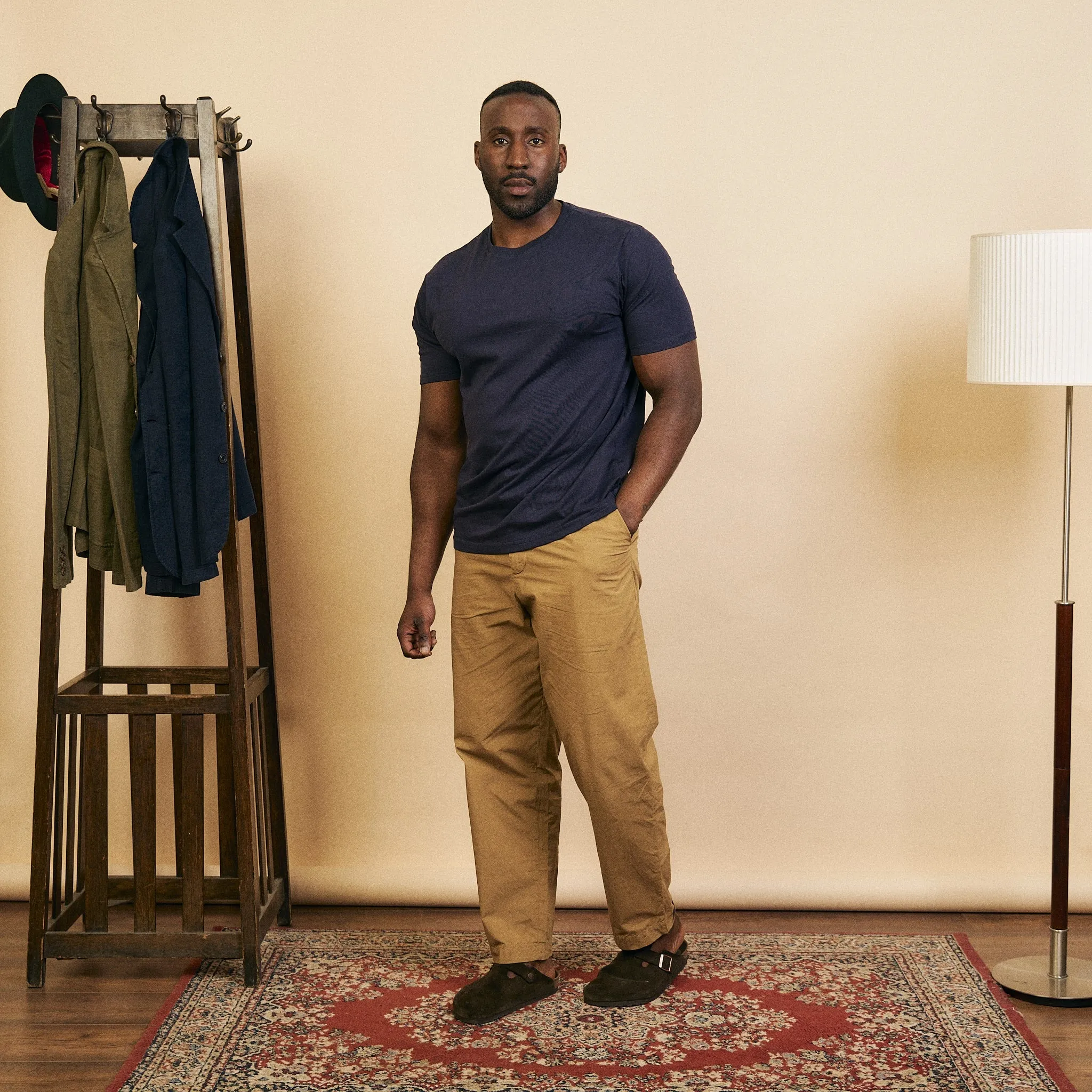 Organic Egyptian Cotton T-Shirt - Navy Premium Cotton Blend Relaxed fit wear