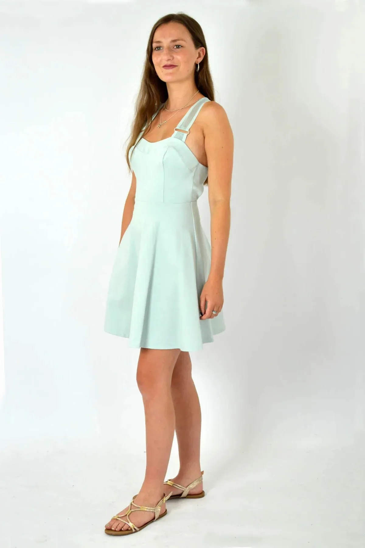 Comfortable Design Wear Pinafore Strappy Skater Dress