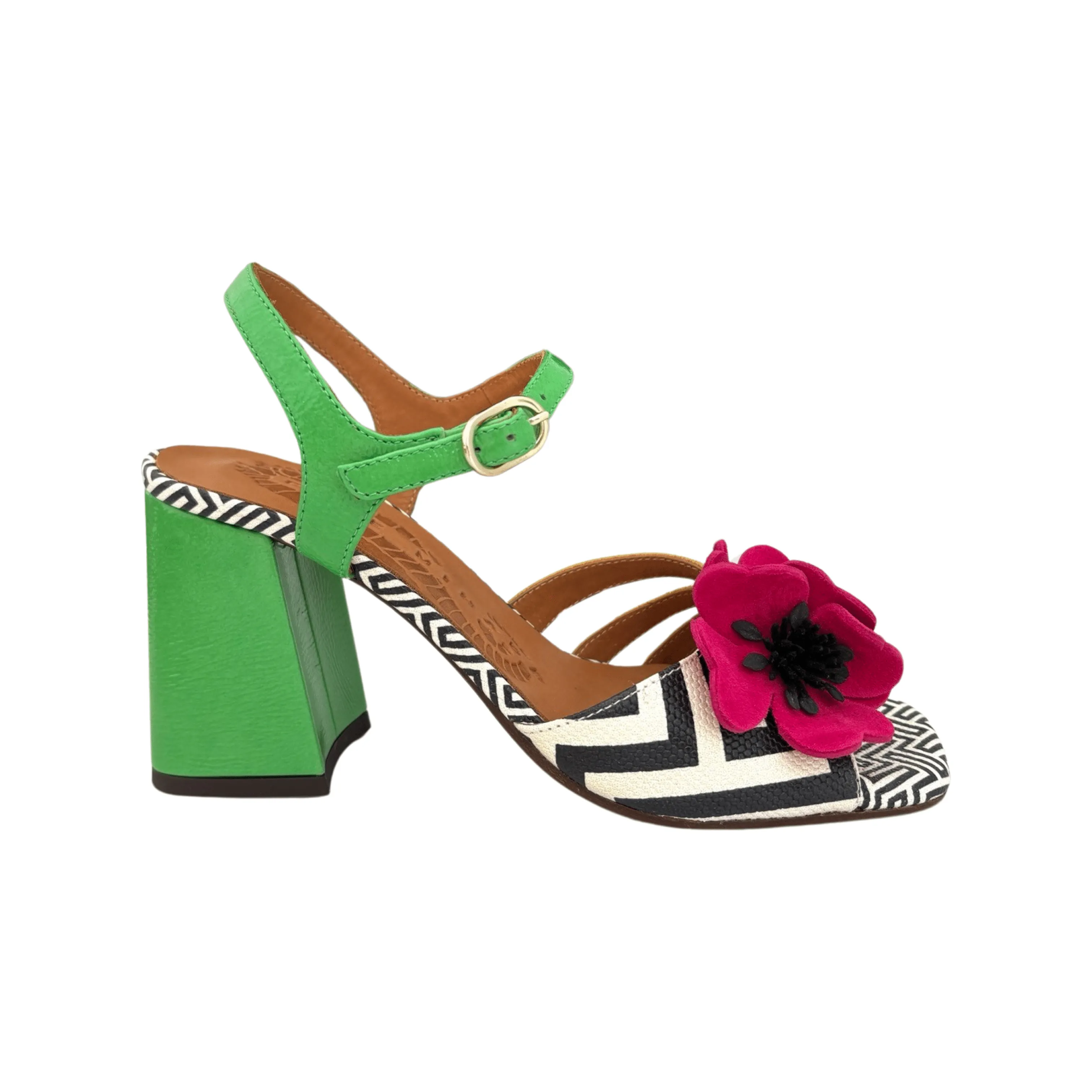 Pirota Metal Sun Disco Sandal Clean White Black Edge