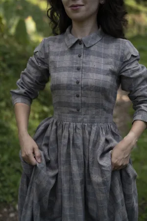 Polished Look Plaid Jo Dress with long sleeves