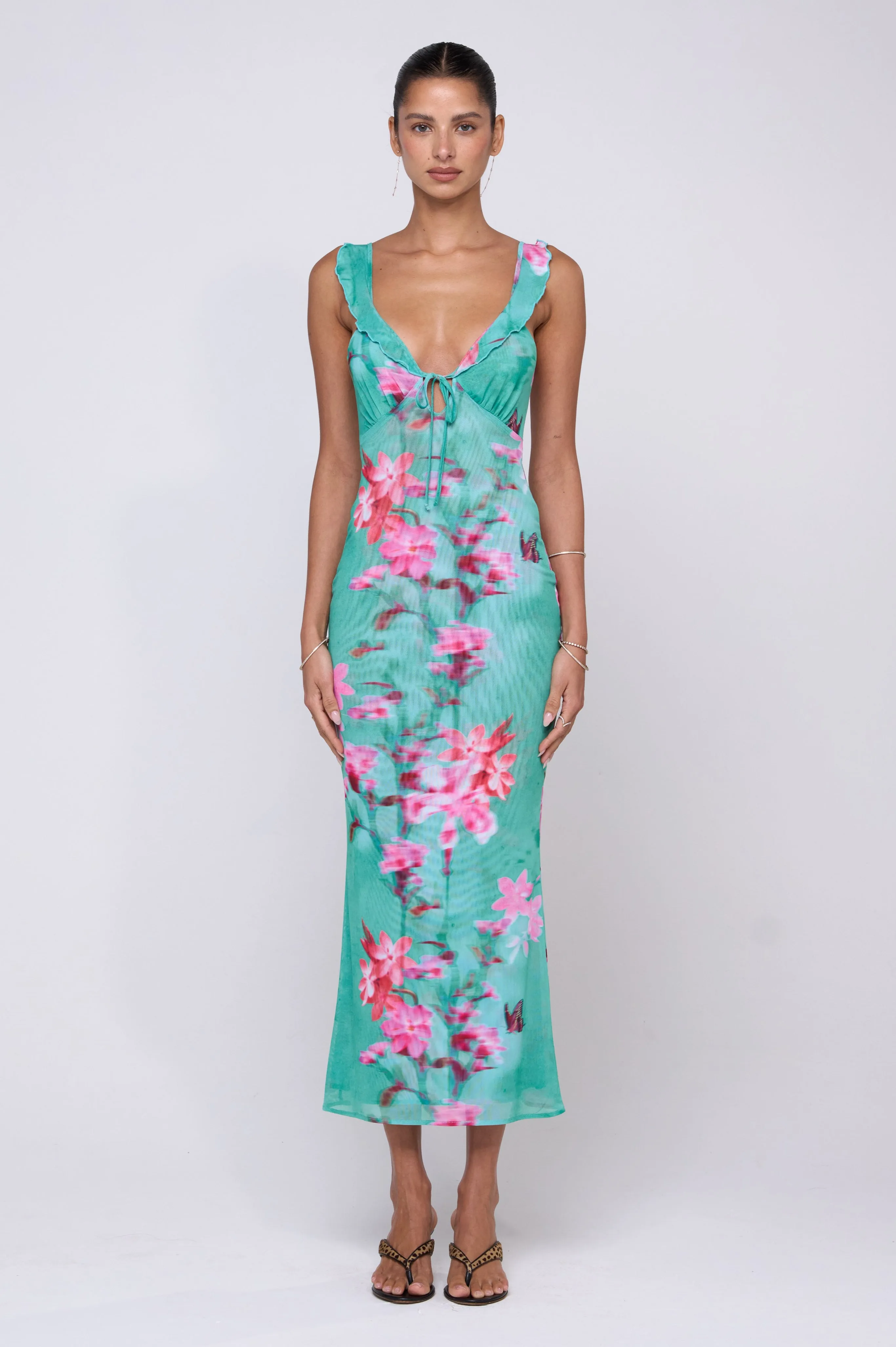 Goldie Dress in Clearwater Daywear Fit Cozy Drape