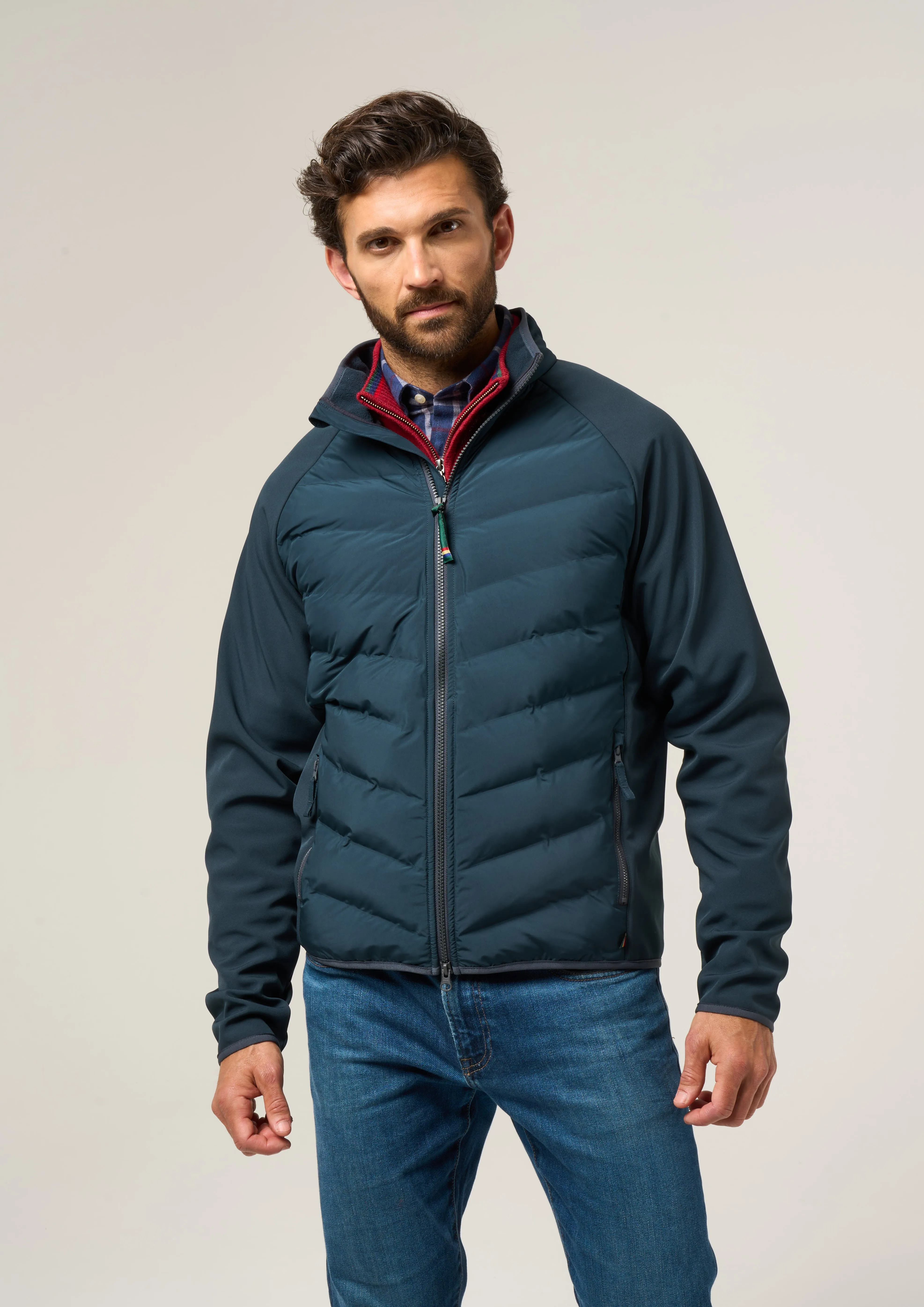 Elegant Evening Calsall Men's Hybrid Jacket In Navy - Regular Fit