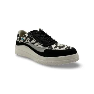 DAPHNE Black & White Sneaker Fiber Mix Rapid pace