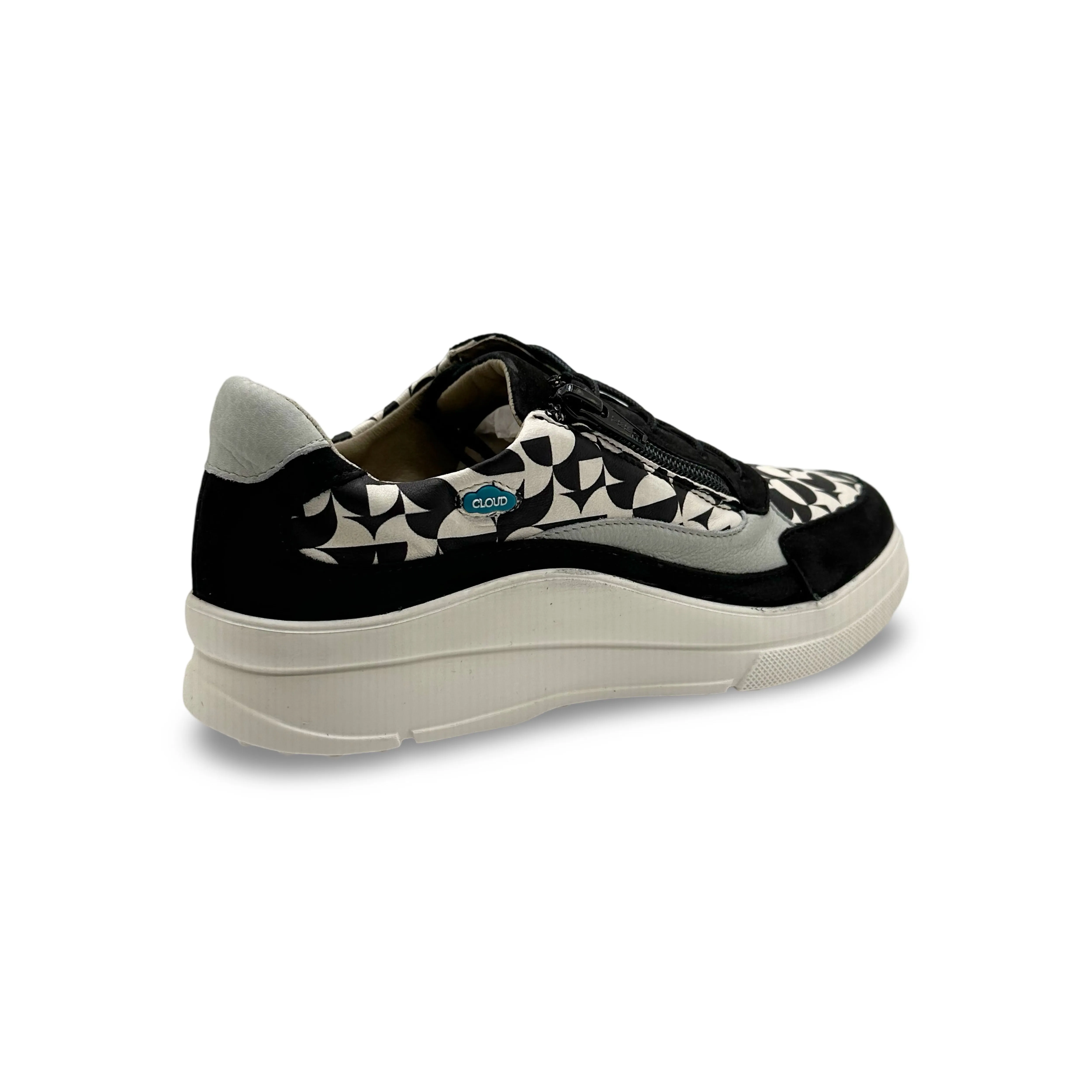 Fiber Mix Night Glow DAPHNE Black & White Sneaker