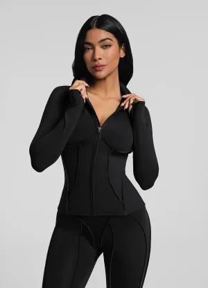 Contour Zip-Up Long Sleeve Top cyber monday