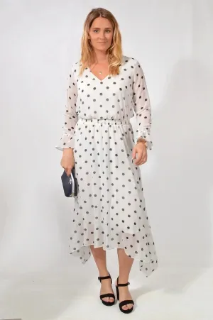 Polka Dot Hanky Hem Dress NonSlipClosure Pop Texture