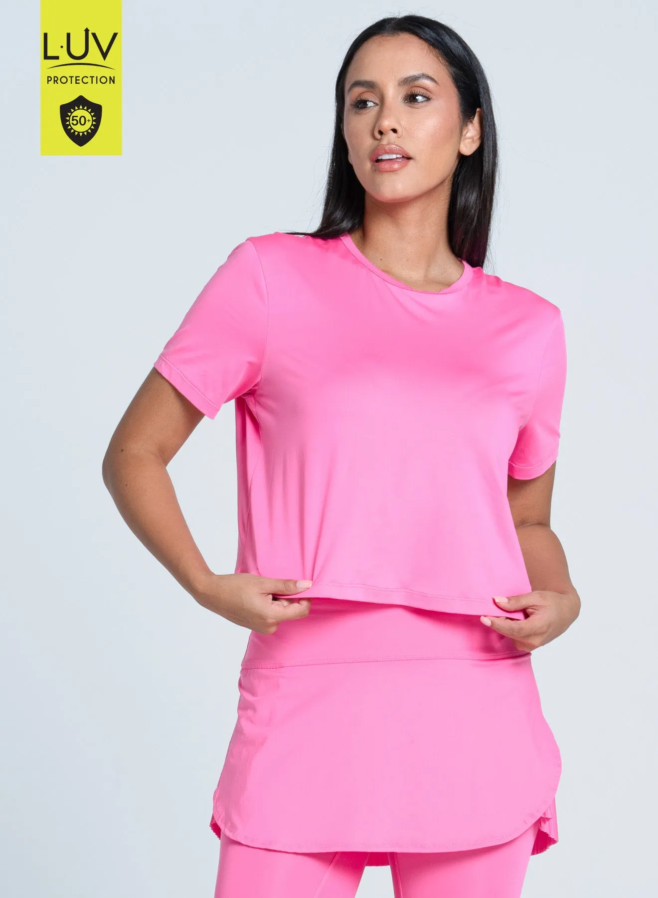 Power Box Tee Temperature Control Fabric Short Sleeve