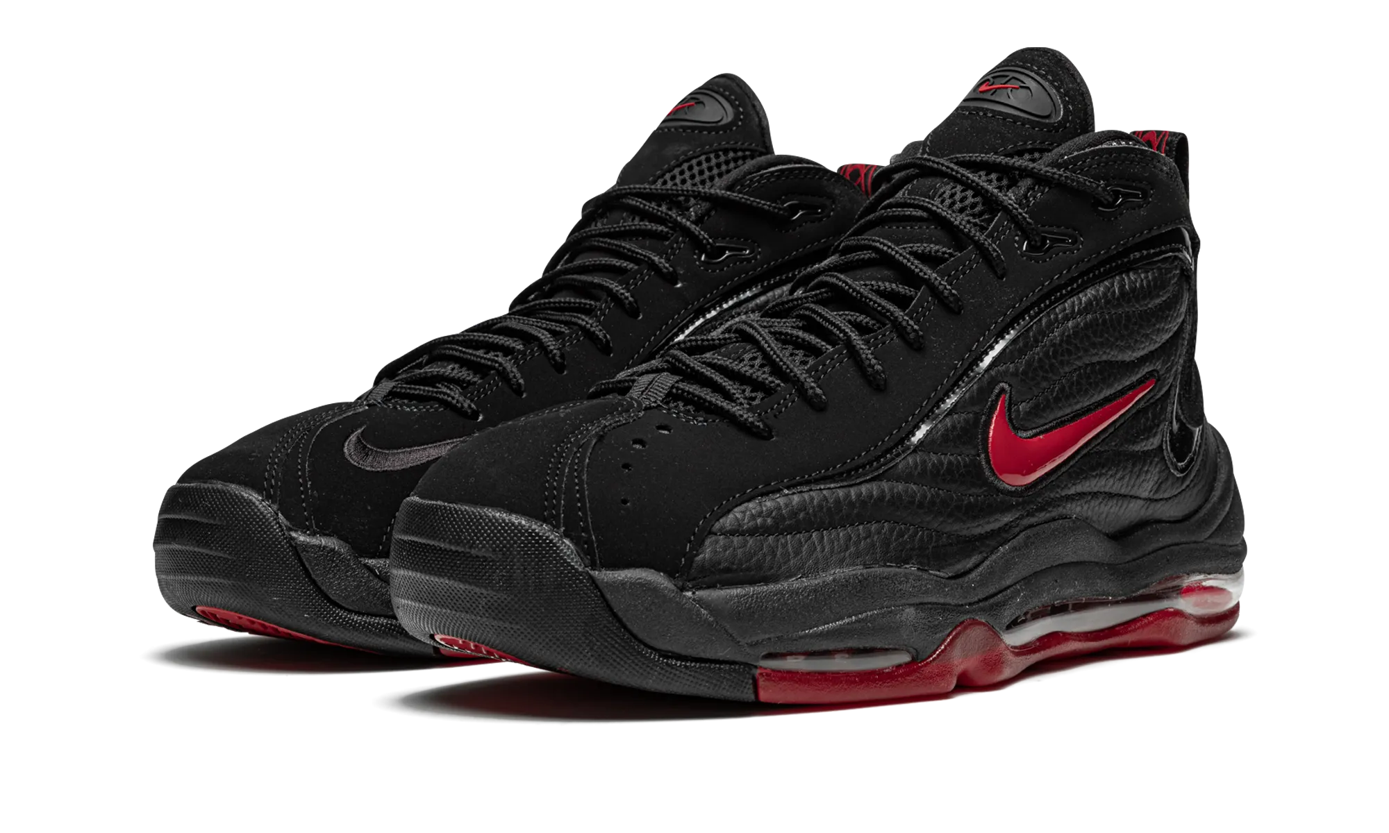 Air Total Max Uptempo "Bred" metallic running gear