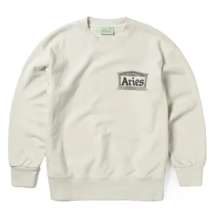 Zip Closure Party Ready Aries Womens Premium Aged Temple Sweatshirt Off White