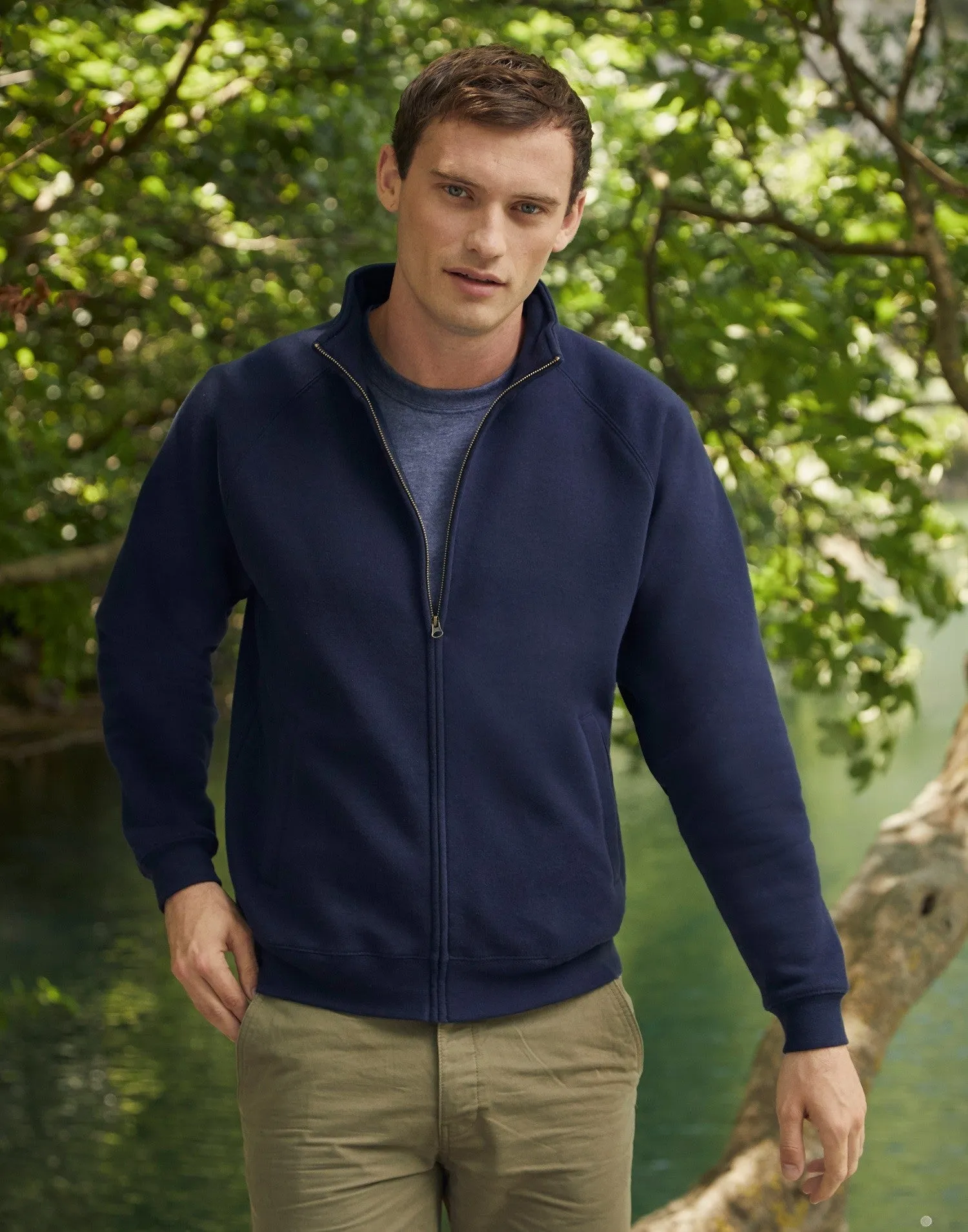 Premium 70/30 Sweat Jacket | BLACK Comfy Wear waterproof