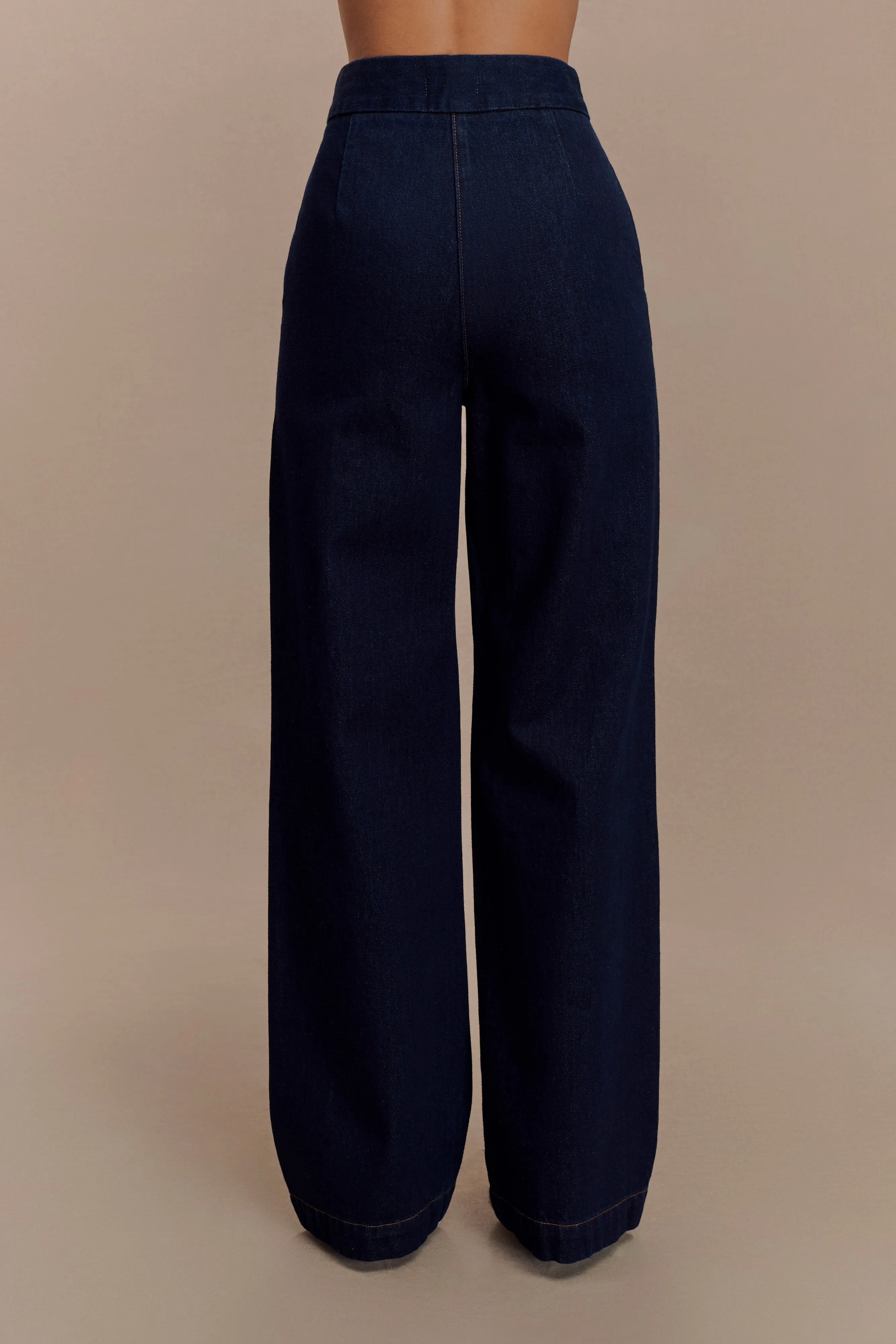 Rayne Wide Leg Denim Jeans - Indigo Blue Eco Certified Textile Standards