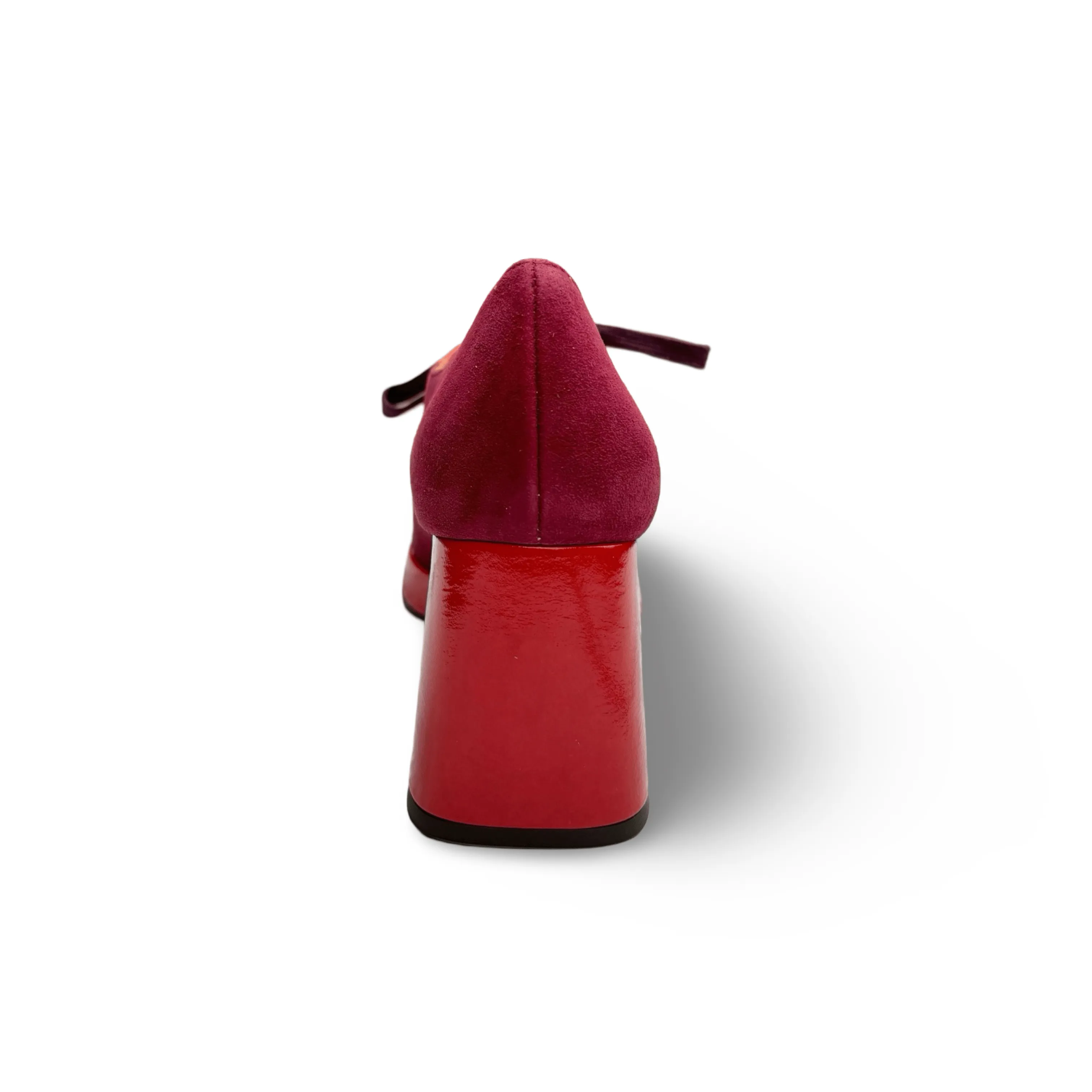 Ventilation holes Kasia Granate Suede Lace Up Heel