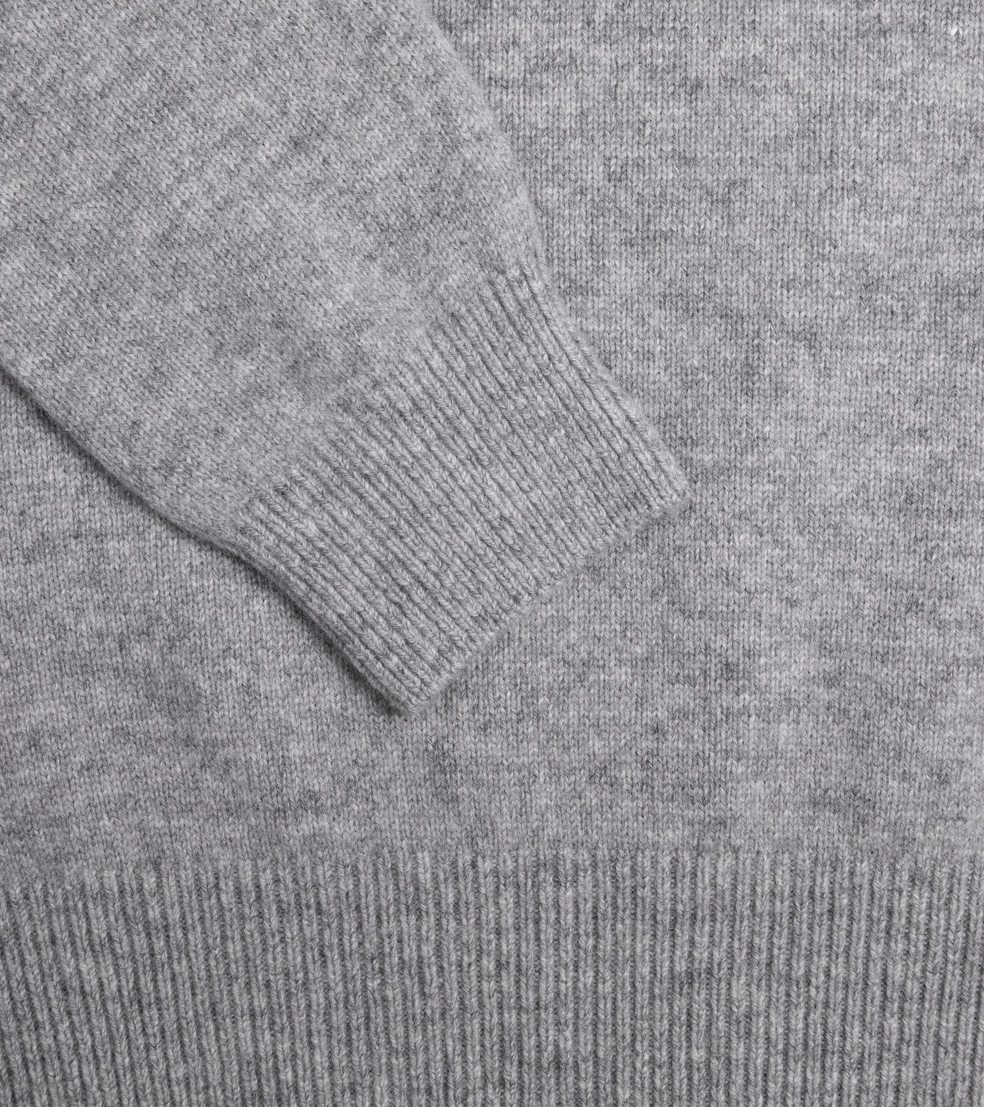 Suburb Ease Mooncastle Wool Cashmere Silk Crew Neck Sweater: Light Grey
