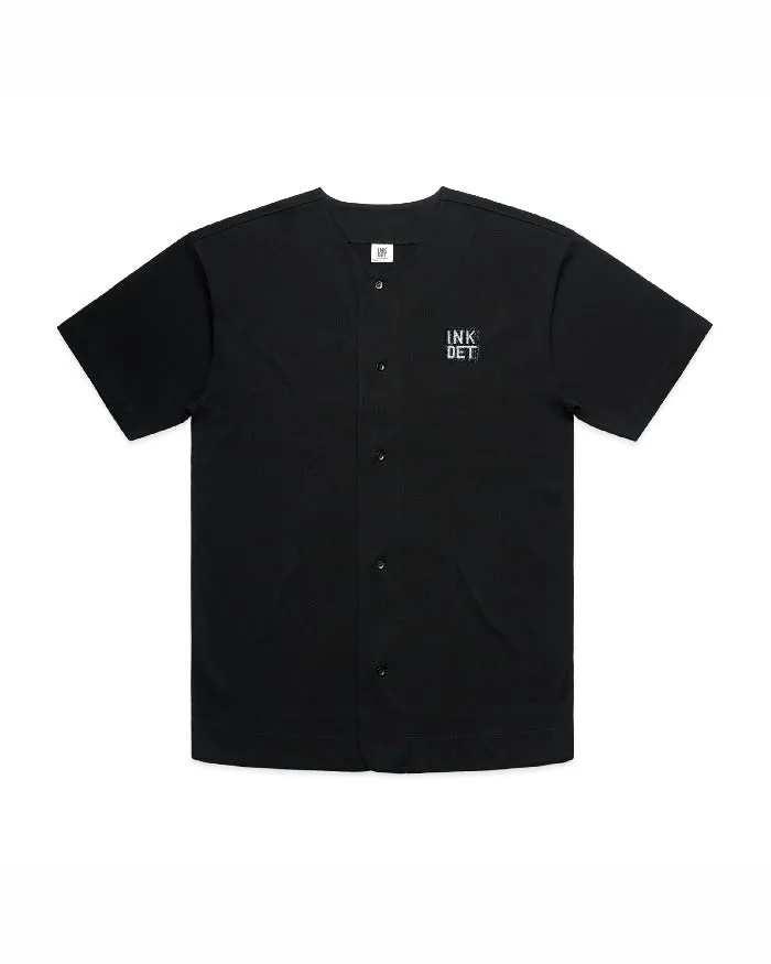 Breathable Essentials Crew Neck Design Ink Detroit - Tupac Button Up Heavyweight Baseball Jersey - Black