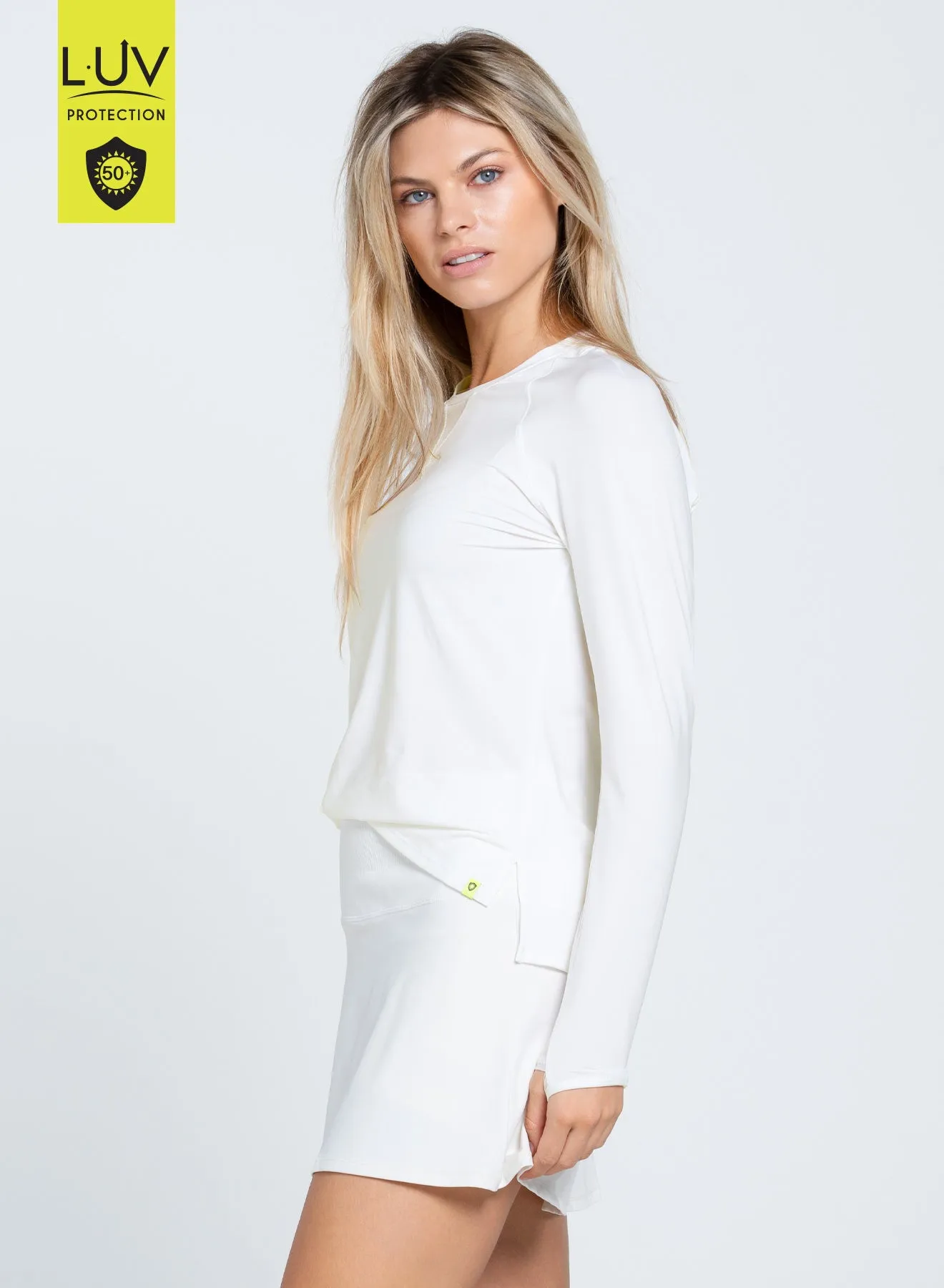 Layering Essential Soft Waistband High Low Breezy Long Sleeve