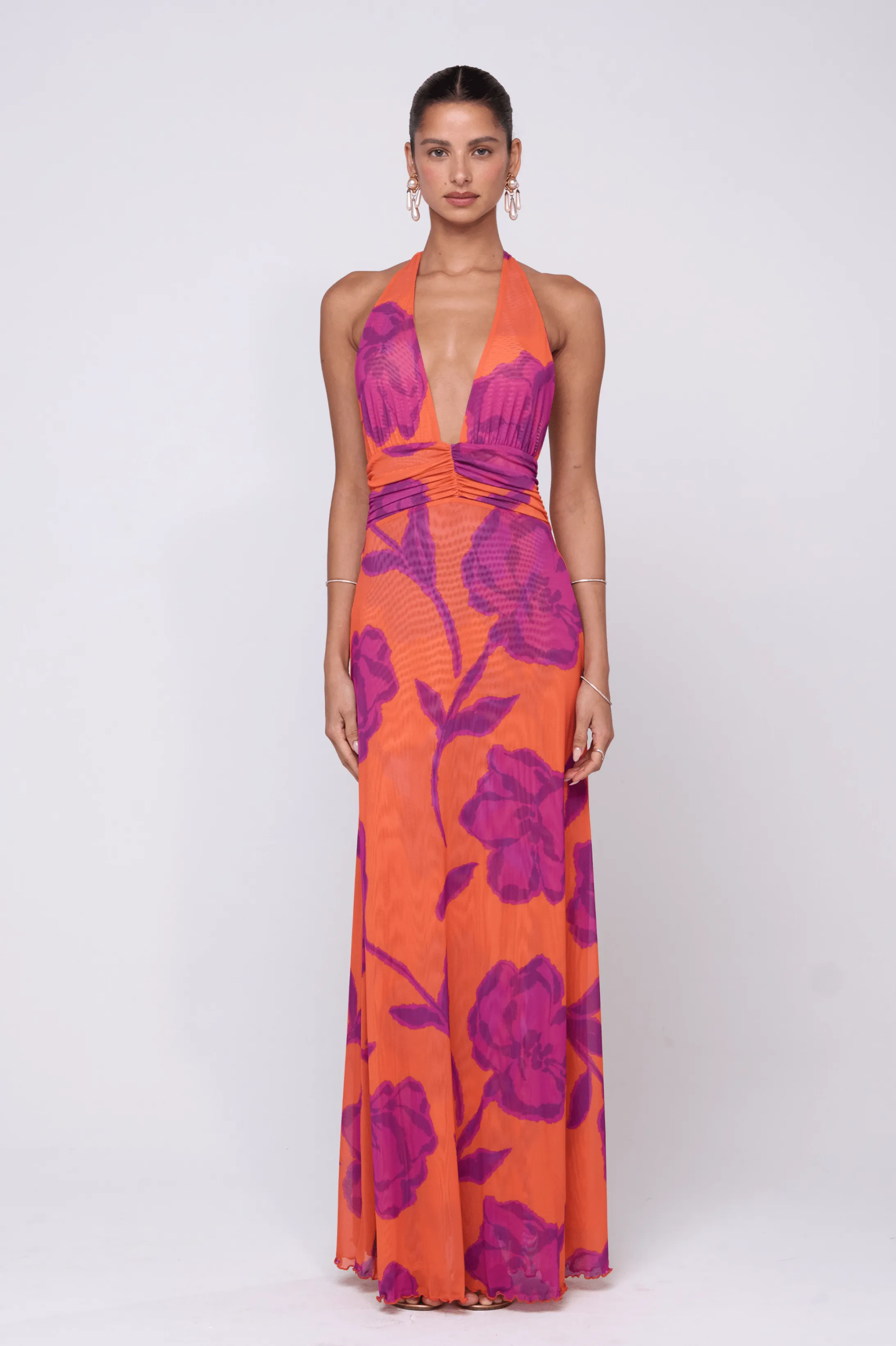 Chelsea Dress in Mandarin Feminine full-length gown