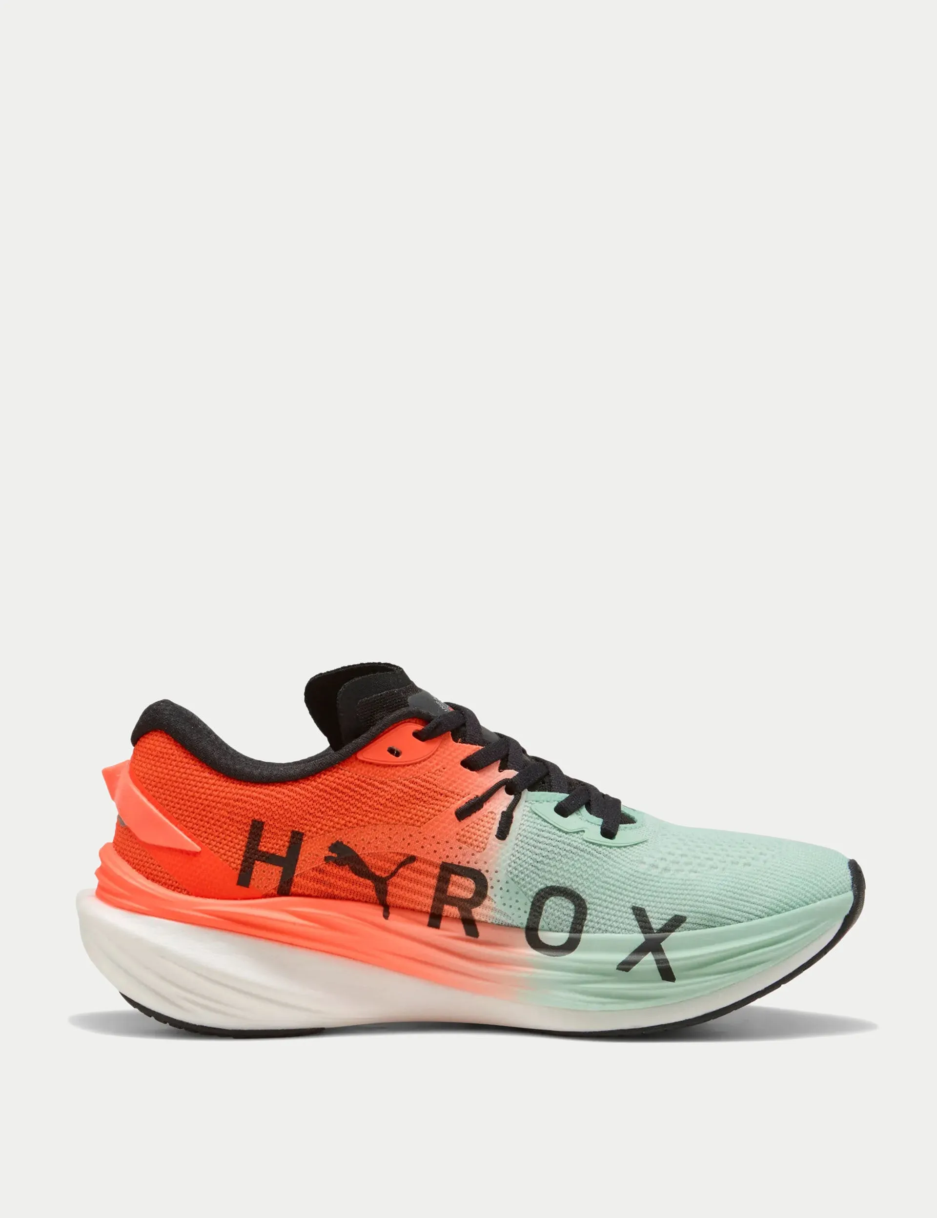 Puma x Hyrox Deviate NITRO 3 Running Shoes - Mint Melt/Glowing Red Airflow Optimized Mesh