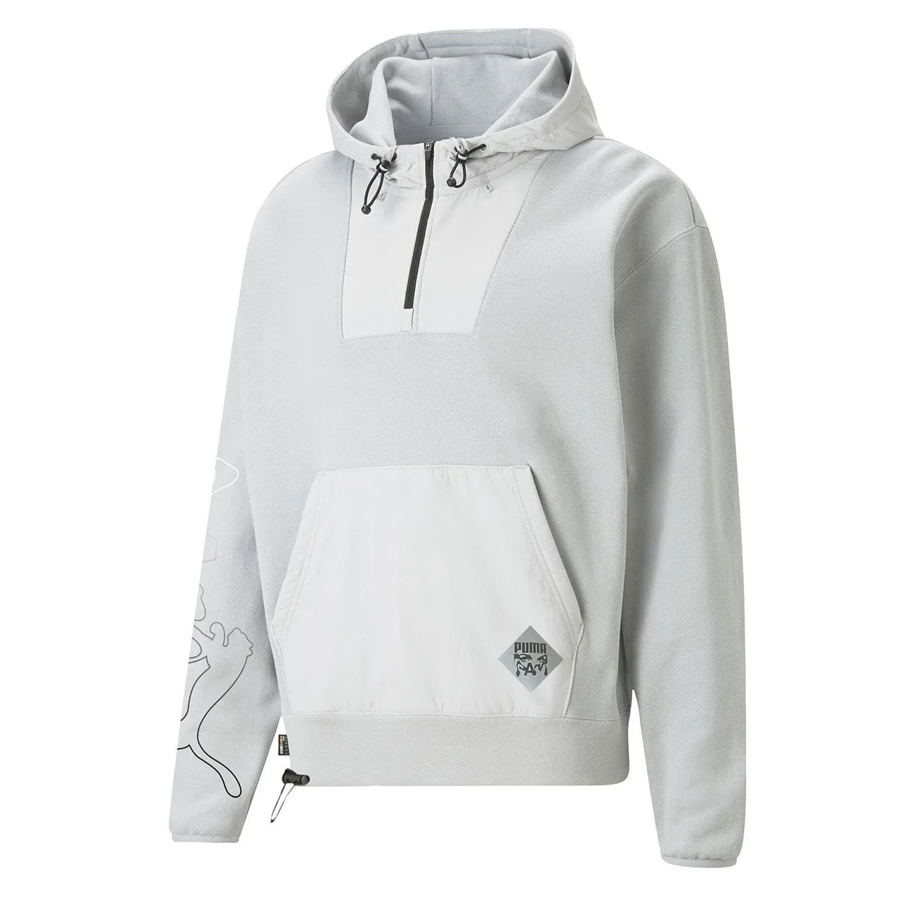 Puma x P.A.M Hoodie Flat Light Gray logoed product festival wear fun