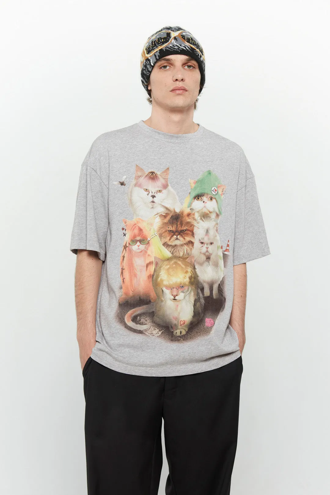 Versatile Top Punk Cats Tee