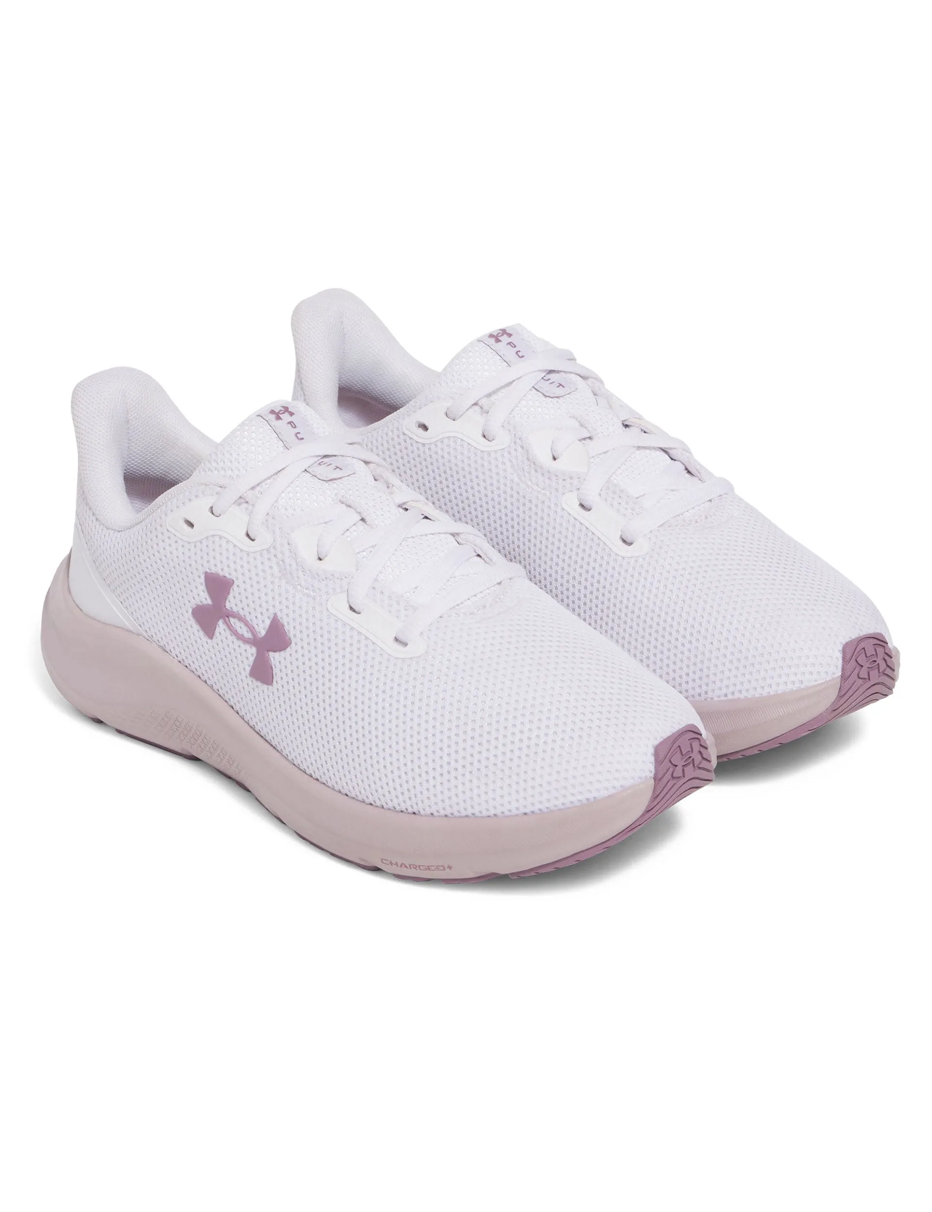 Non-Slip Outsole Pursuit 4 Running Shoes - White/Purple Prime