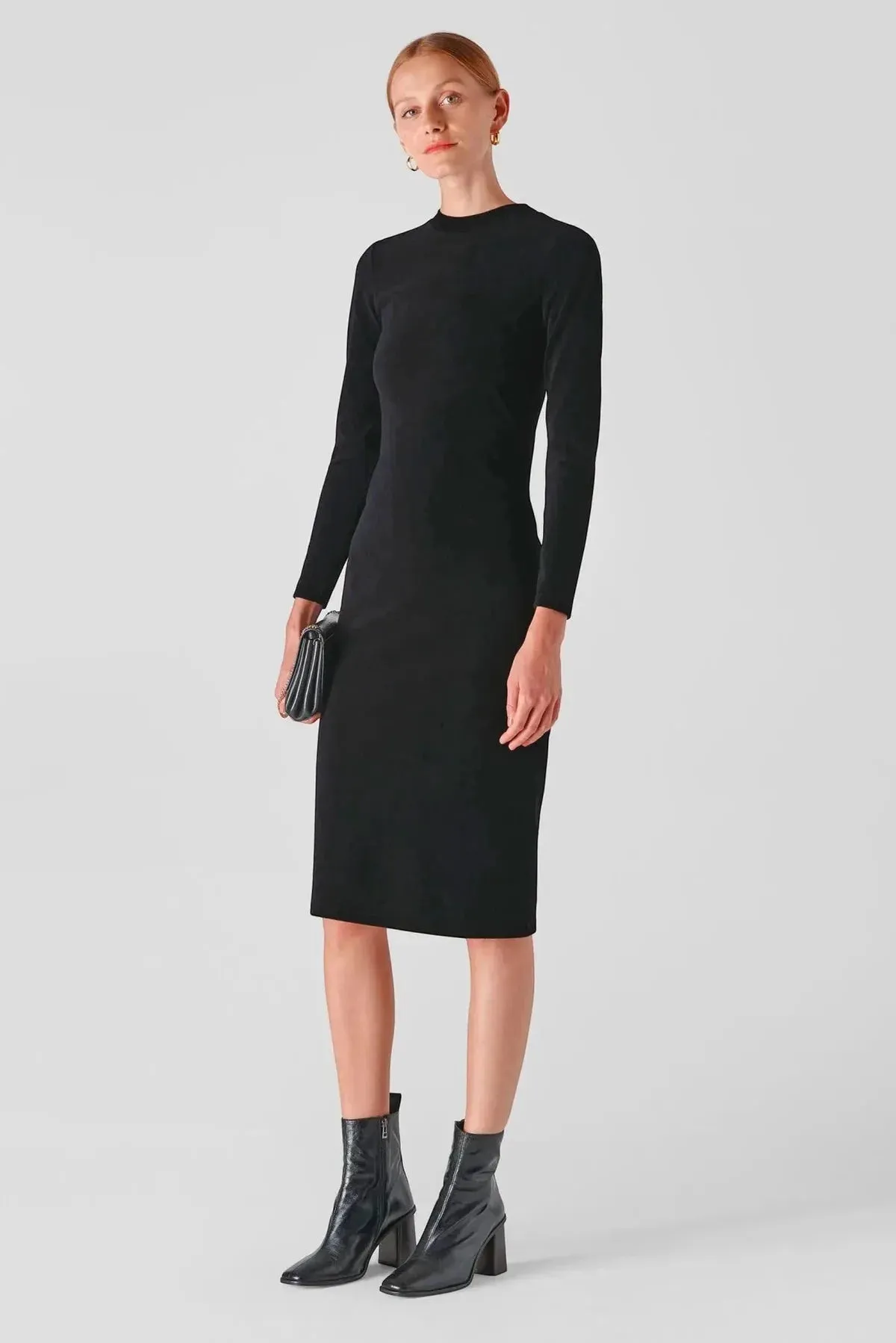 Cord Velvet Jersey Dress Fall Style Airy Drape