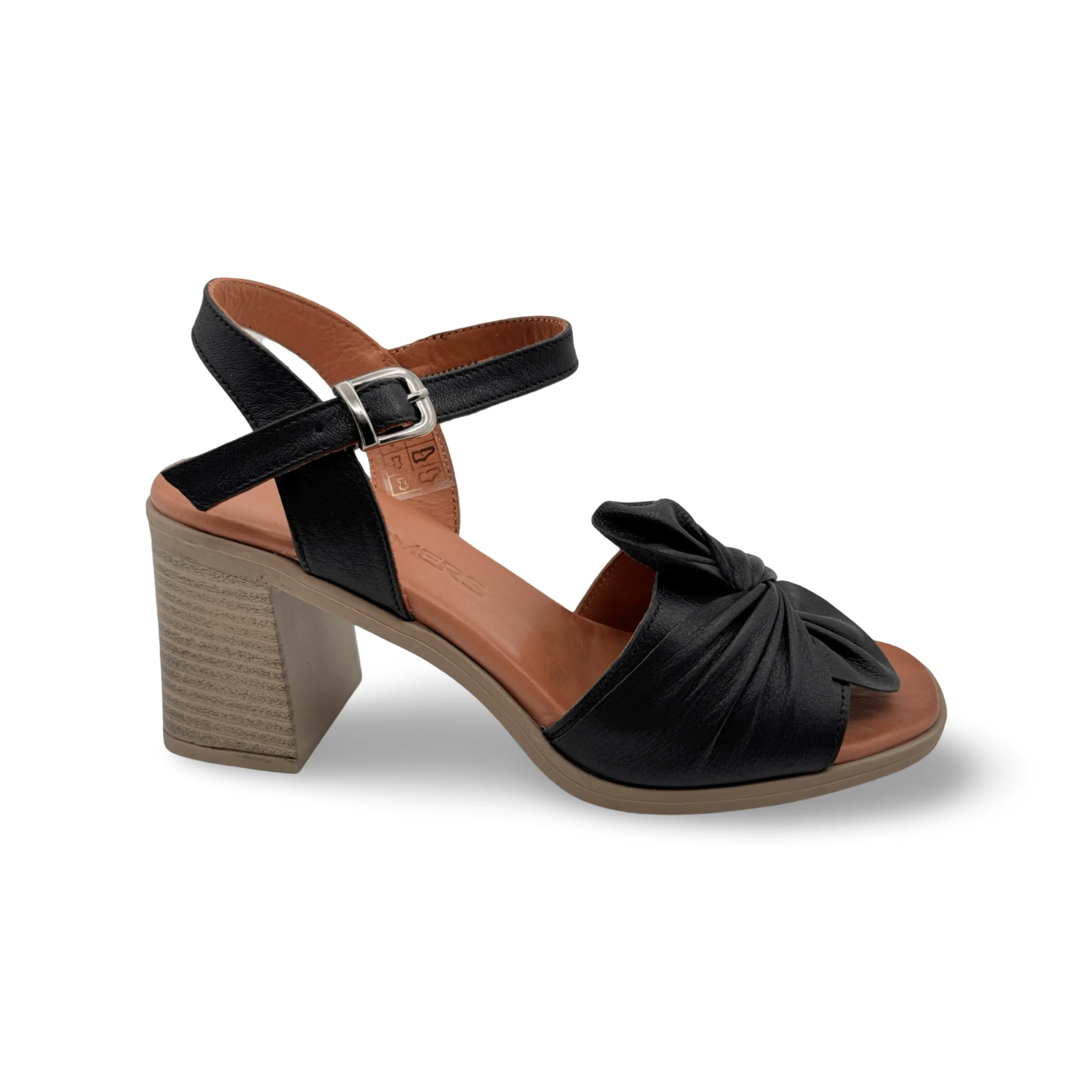 Comfort Padding Quana Black Heel Sandal