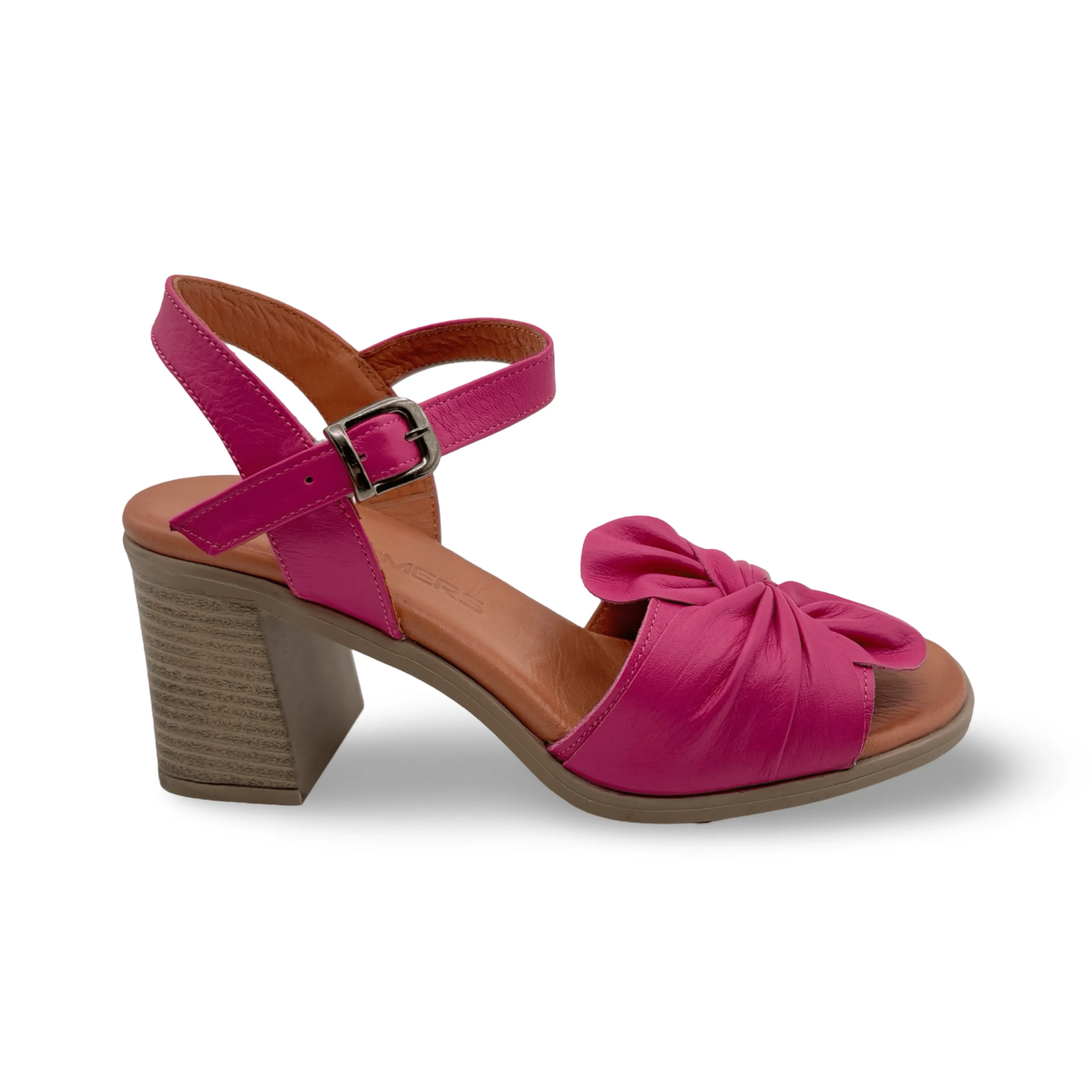 Ocean Edge Quana Fuchsia Heel Sandal