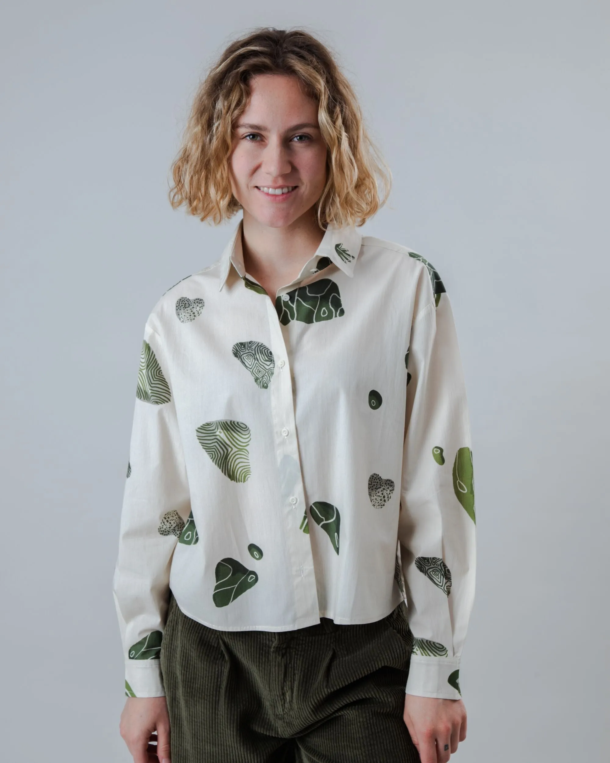 Quarry Boxy Cotton Blouse Ecru funky