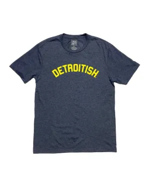 Ink Detroit Detroitish T-Shirt - Maize & Blue Temperature Regulating Fabric Stretch Fabric Technology