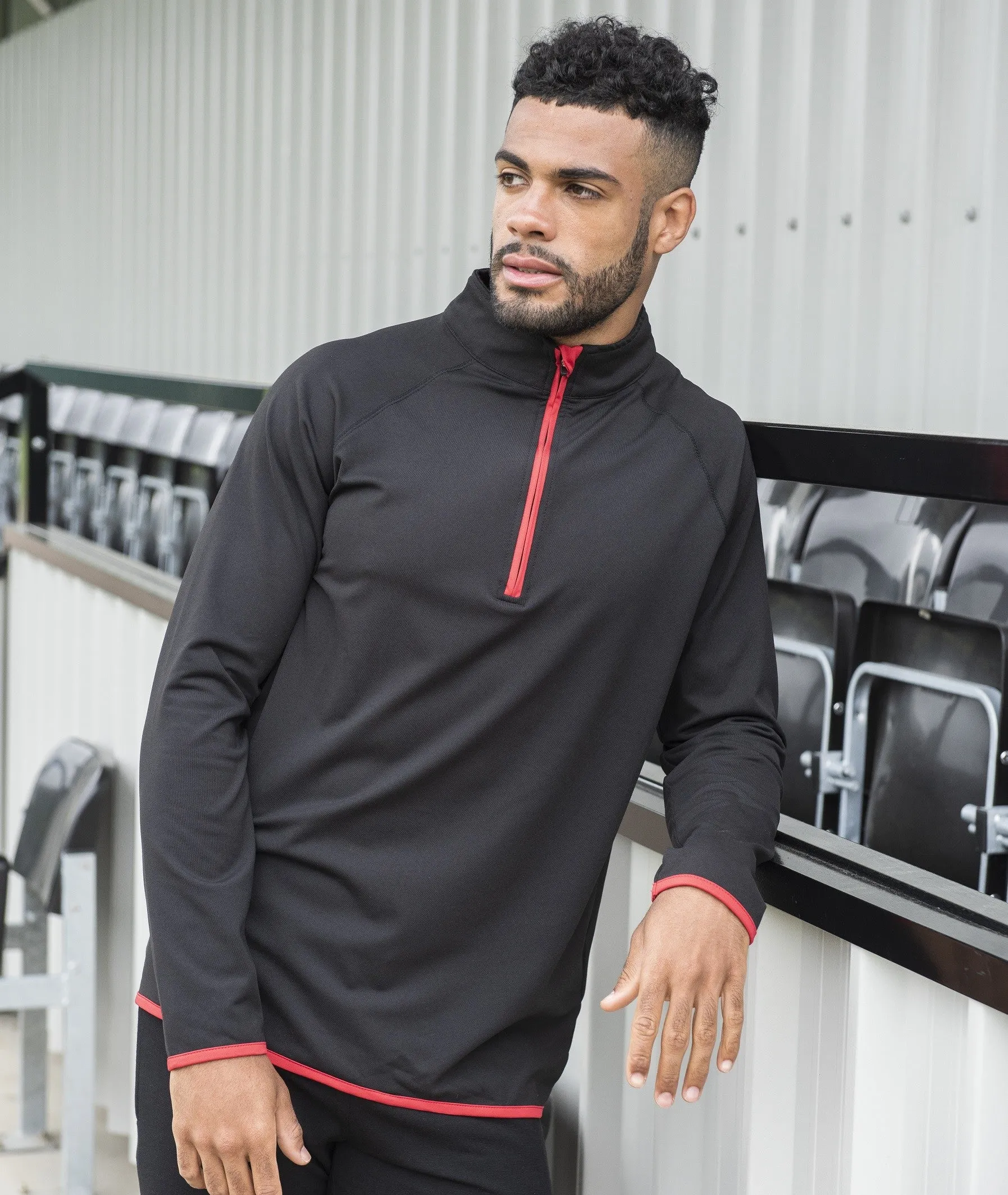 good for gym sessions Brunch Style Cool 1/2 Zip Sweatshirt | CHARCOAL/JET BLACK