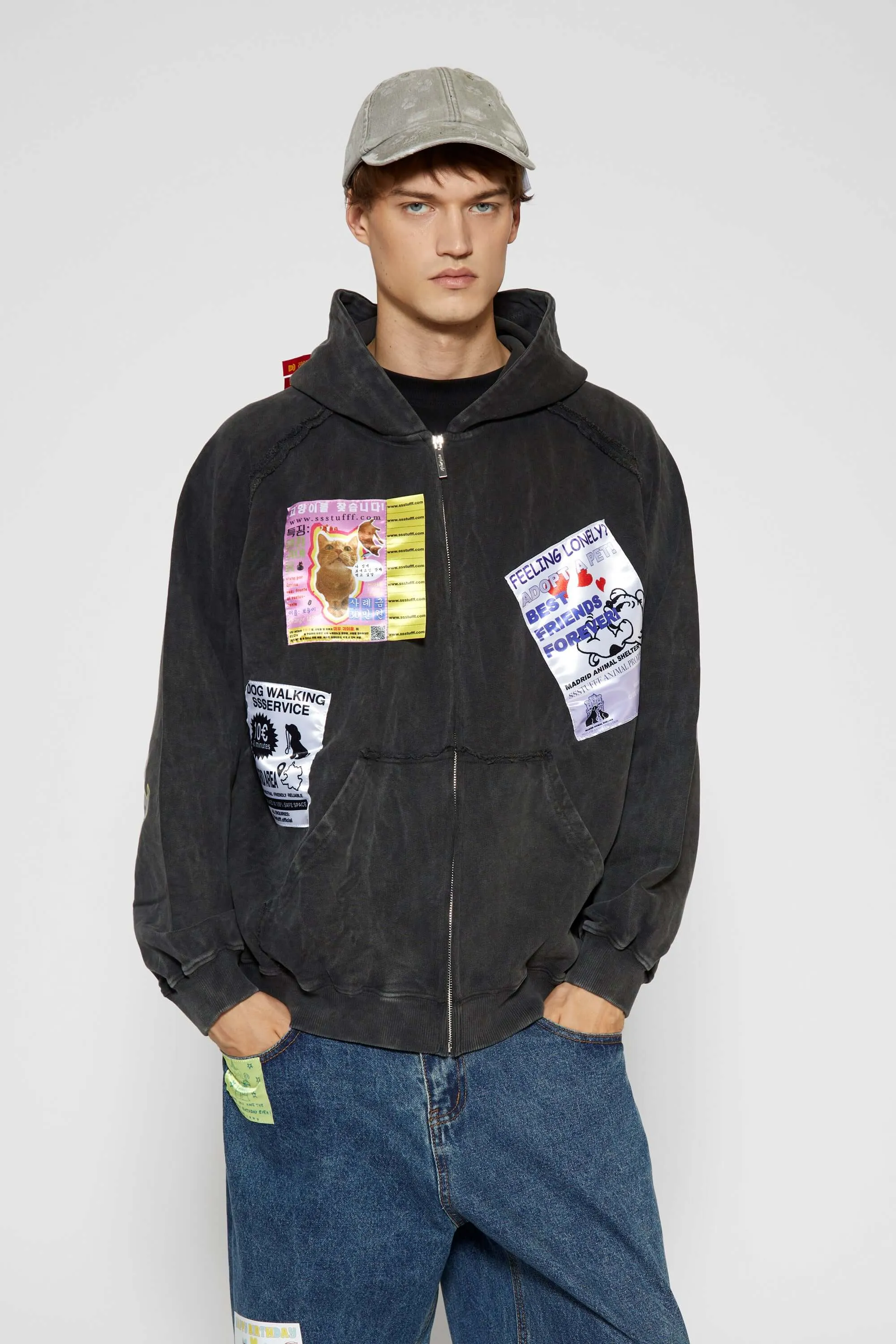 Raglan Ads Zip-Up Lounge Wear Weekend Bold