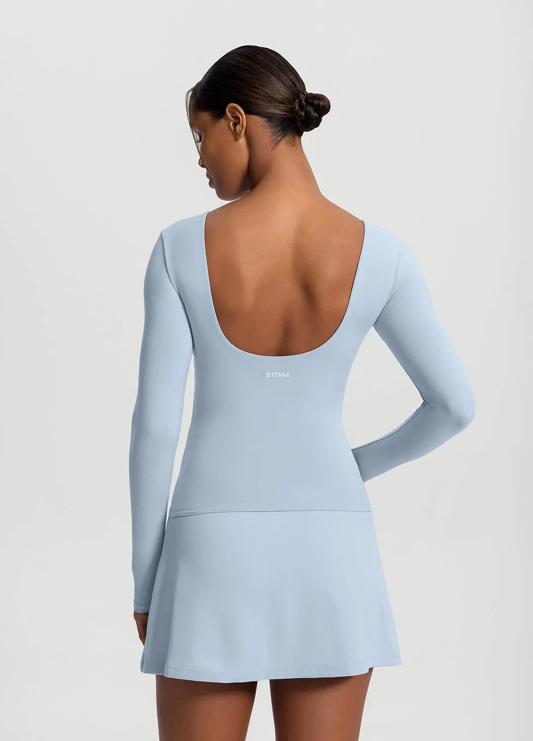 Fresh Outfit Open-Back Long Sleeve Top
