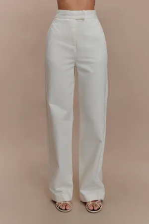 Rayne Wide Leg Denim Jeans - White Day To Night Sharp Vibe