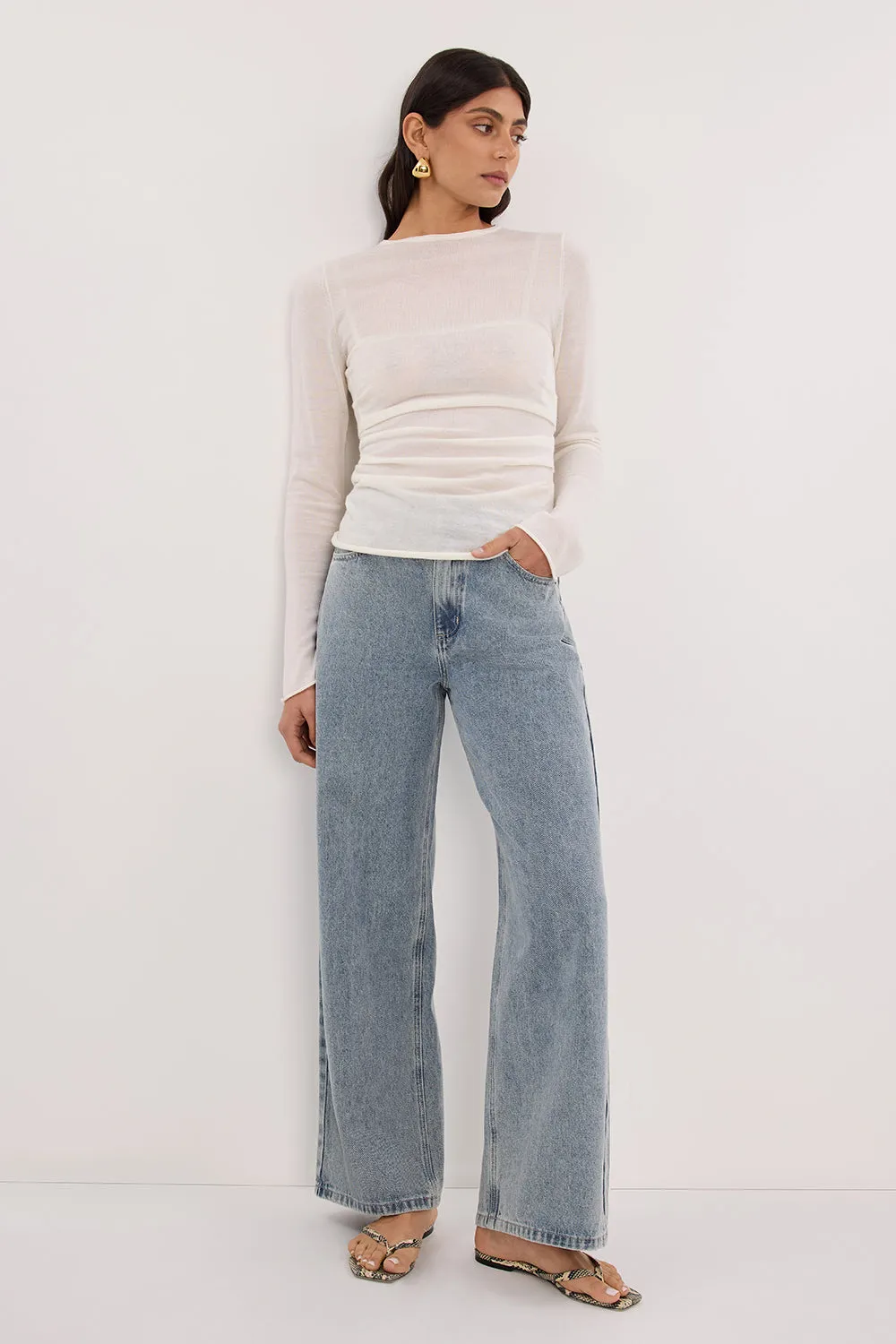 REAGAN 2.0 LIGHT BLUE SLOUCHY JEAN Music Event Picnic Style Base Style