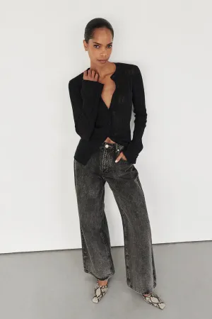 REAGAN 2.0 WASHED BLACK SLOUCHY JEAN Movement Friendly