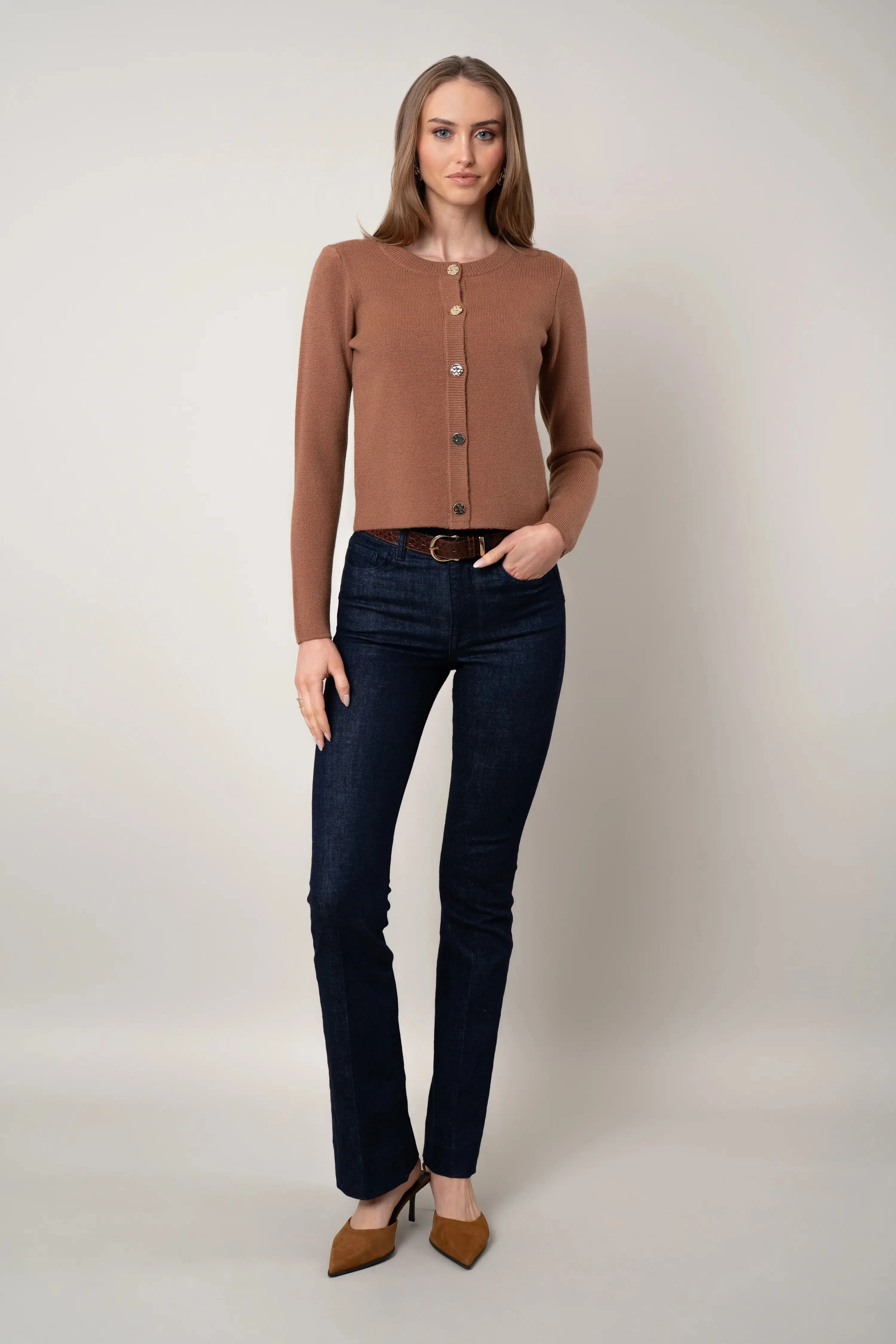 SweatWickingLining AntiOdor Fabric The Cropped Button Cardigan