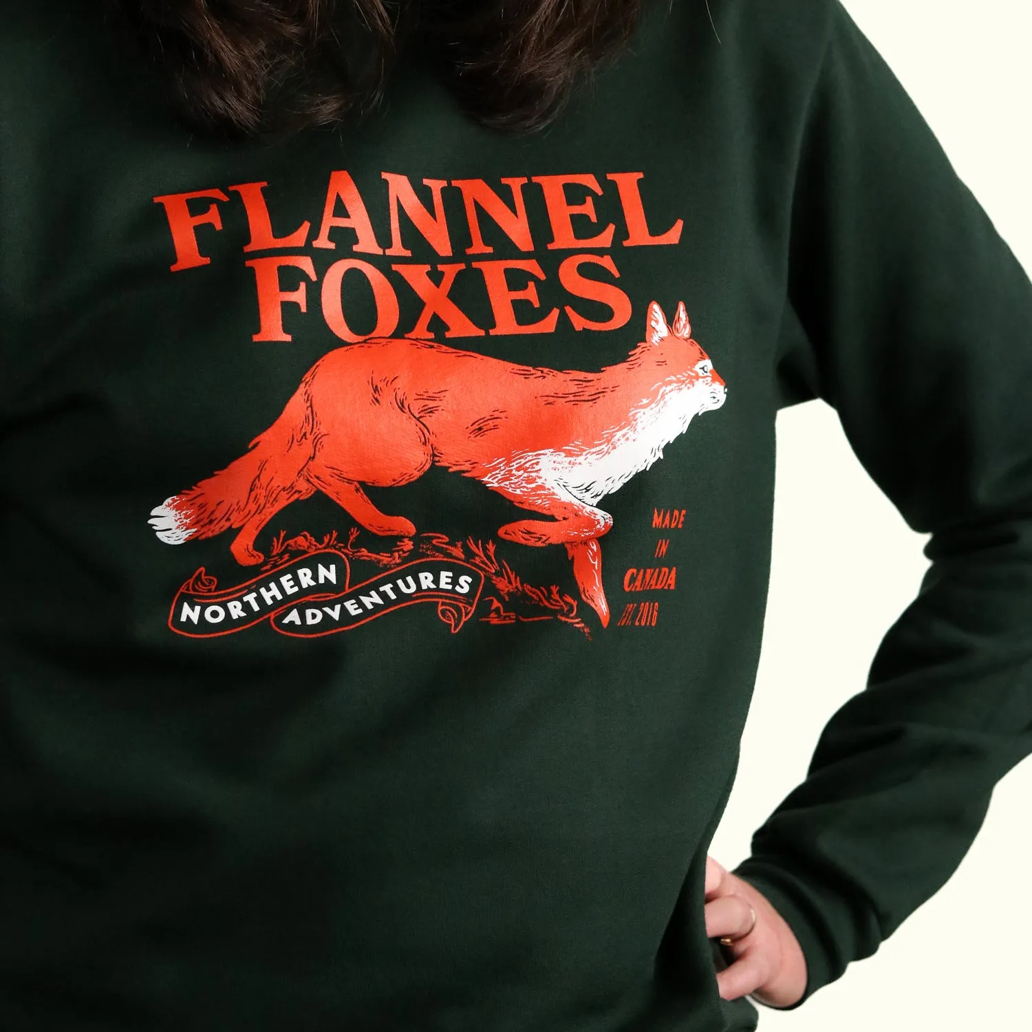 Seamless Design WaterRepellent Coating Red Fox Sweatshirt