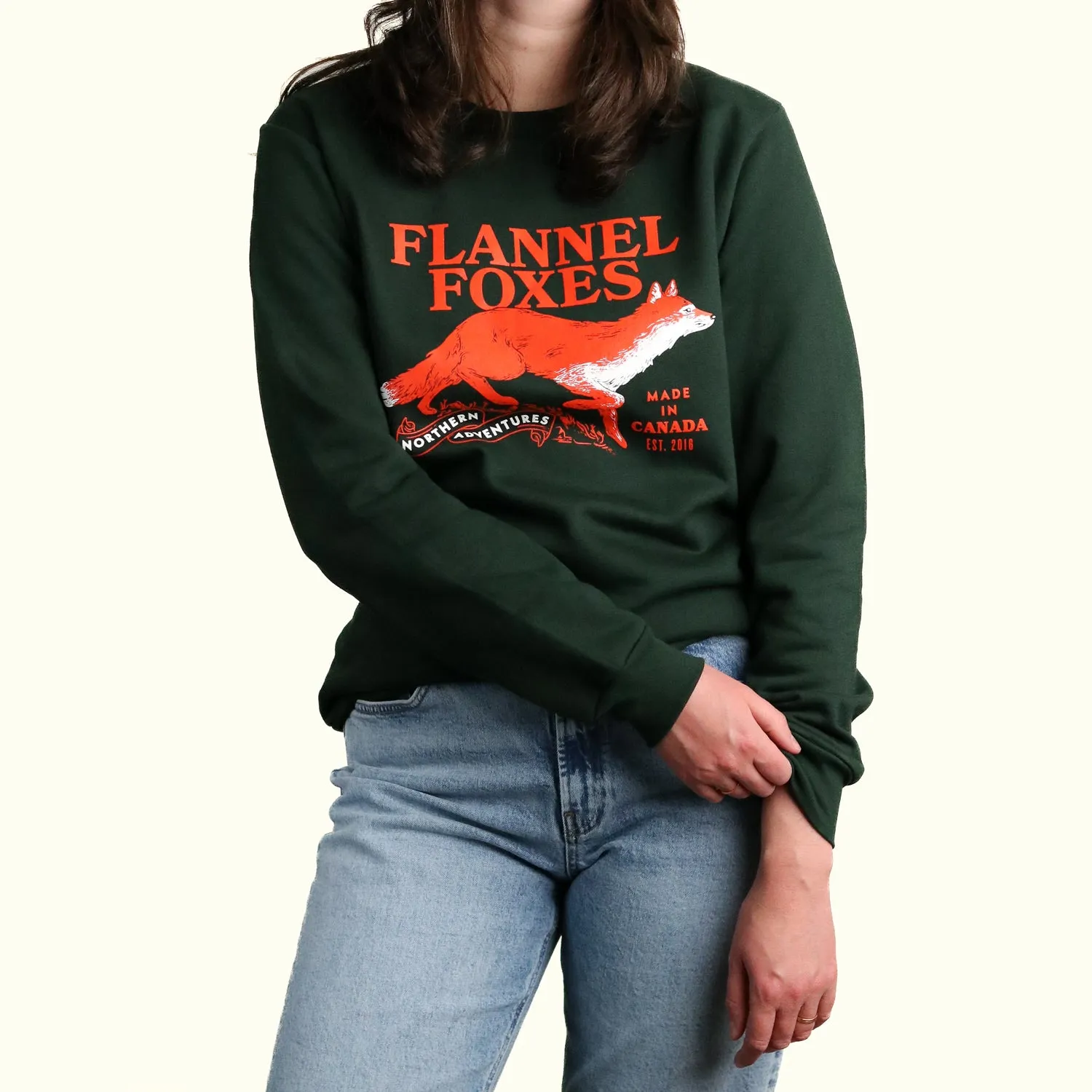 Red Fox Sweatshirt StretchableFabric
