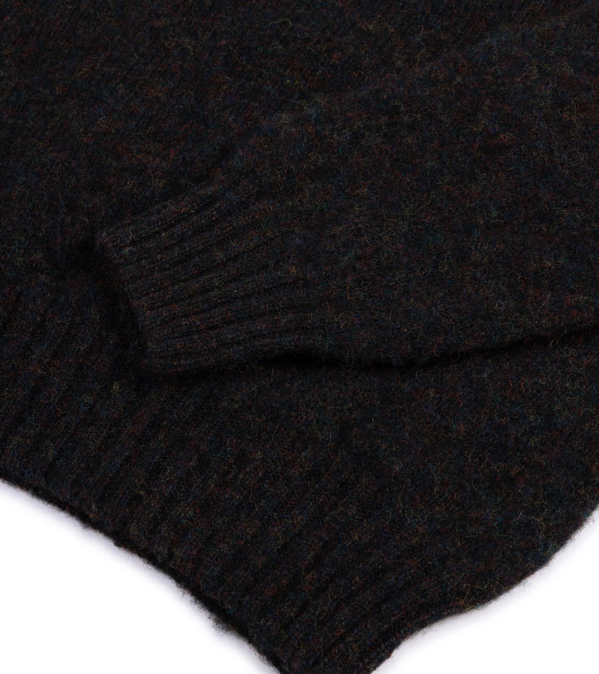 Trunk Goswell Brushed Lambswool Crew Neck Sweater: Charcoal Natural Fiber Blend