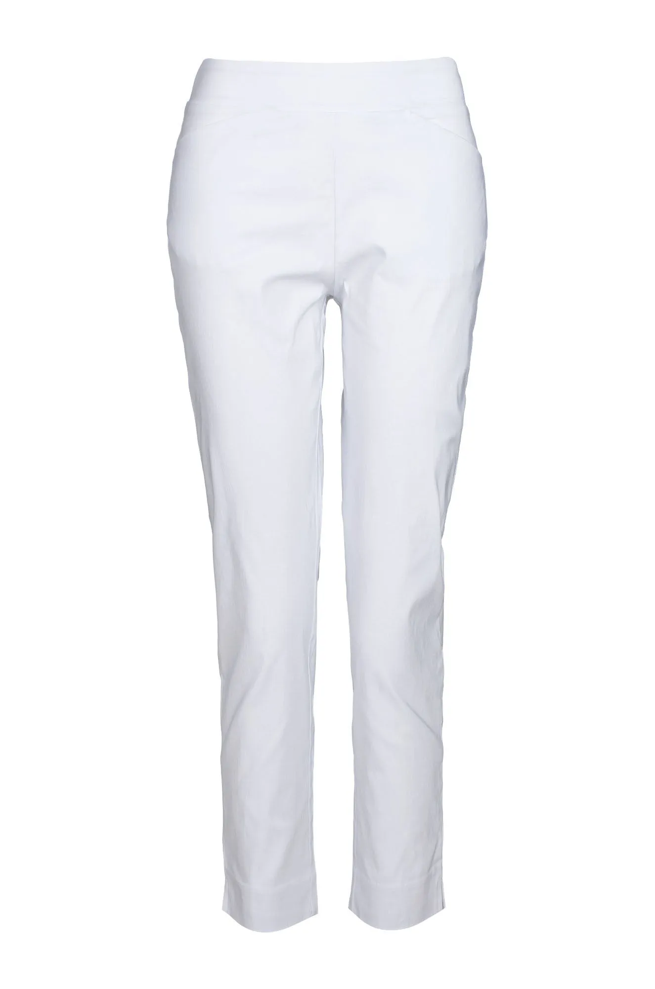 NonChafingEdges Platinum Bengaline Capri Pants | WHITE | 6305C1