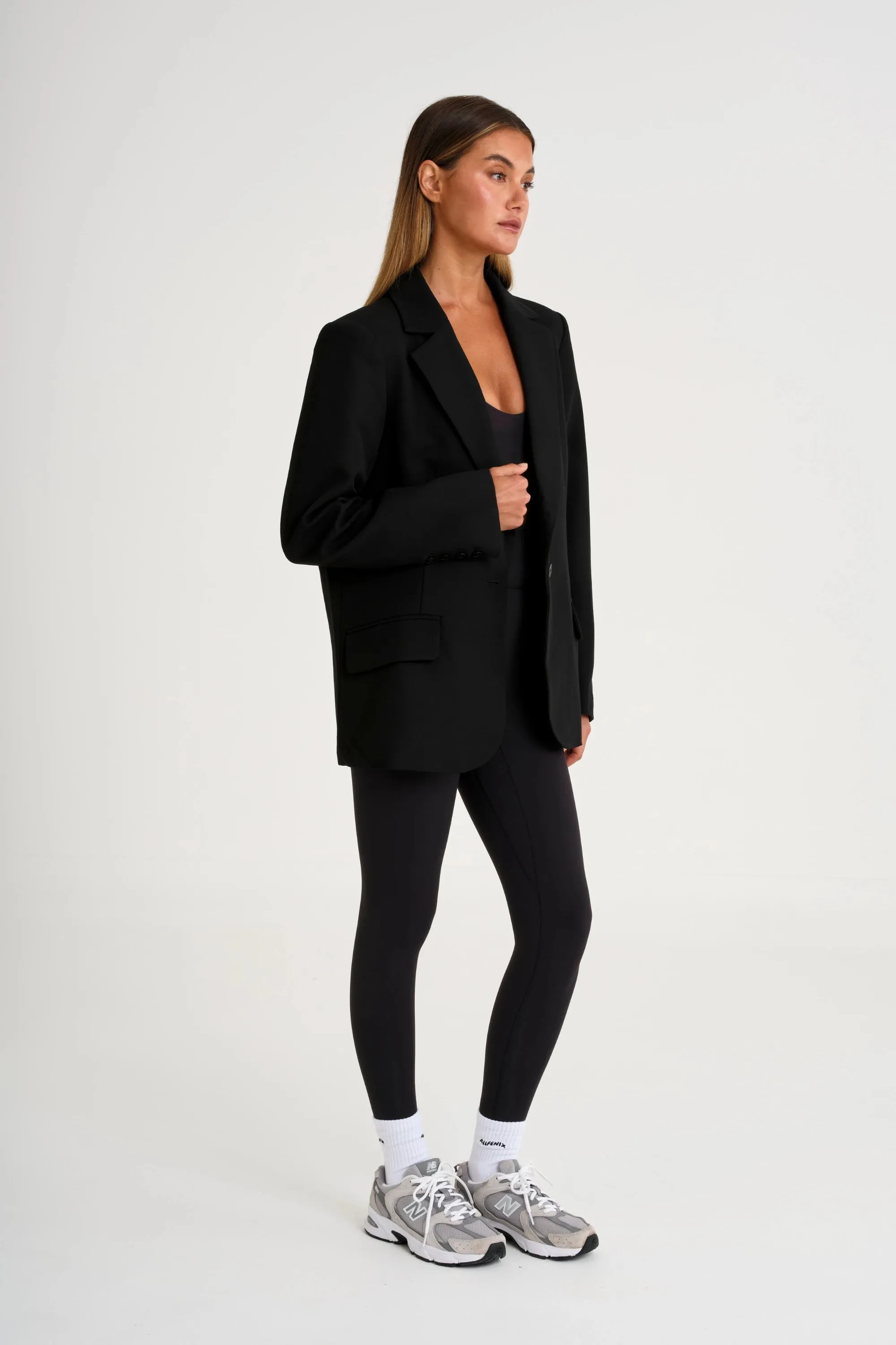 Stitched Look Comfy Fit Oversized Boyfriend Blazer