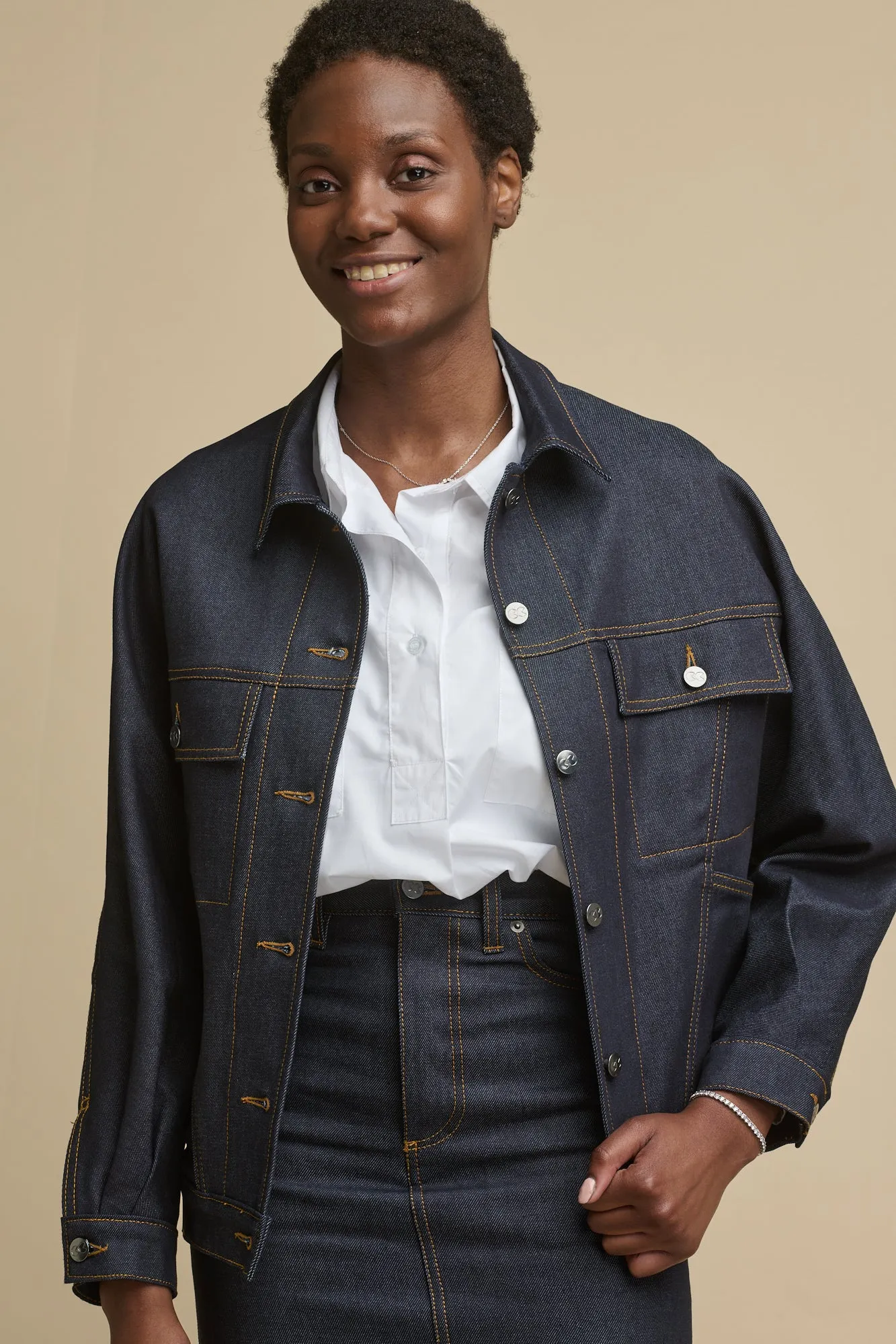 Women's Jodie Denim Jacket - Indigo Auxiliary Attachment Points