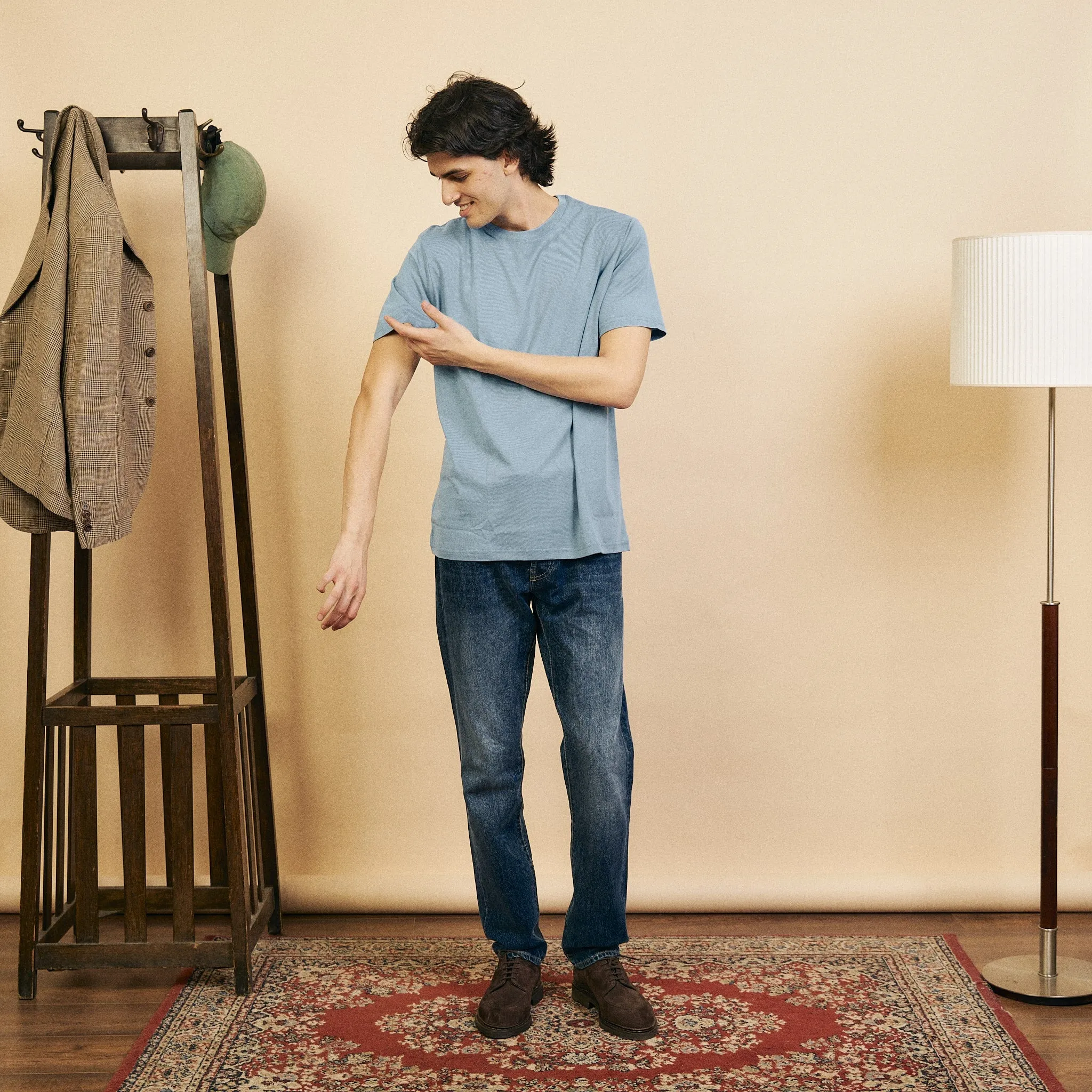 Quick-Drying Shirt Perfect Comfort Wear Organic Egyptian Cotton T-Shirt - Della Robbia Blue