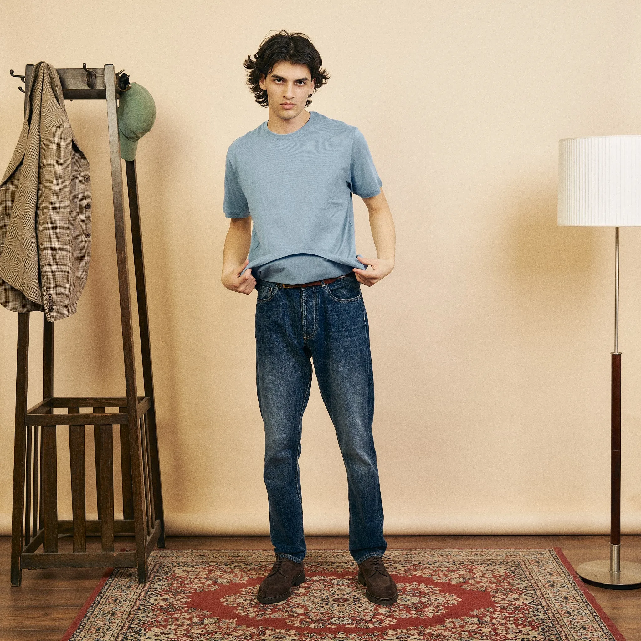 Teenager fashion Organic Egyptian Cotton T-Shirt - Della Robbia Blue