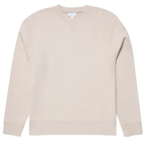 Sunspel Womens Sweatshirt Light Sand Travel Active