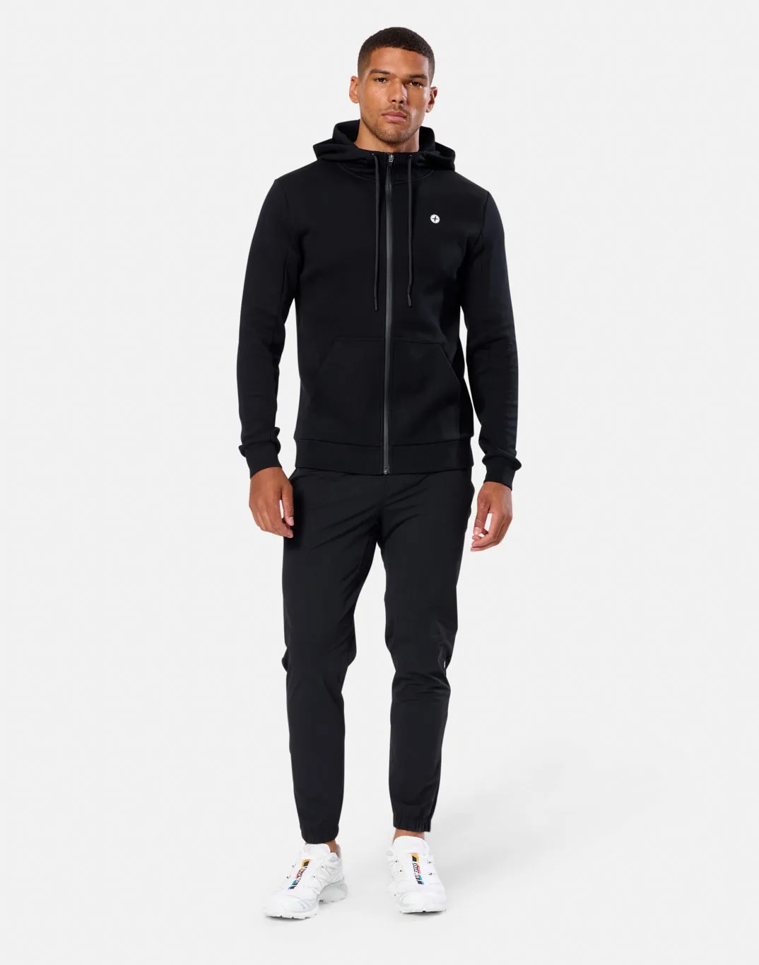 Relentless Full Zip Hoodie in Black Functional Design Trendy Look