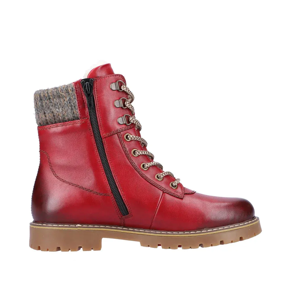 Leather Upper Water Edge Remonte D9378-35 Flip Grip Boots