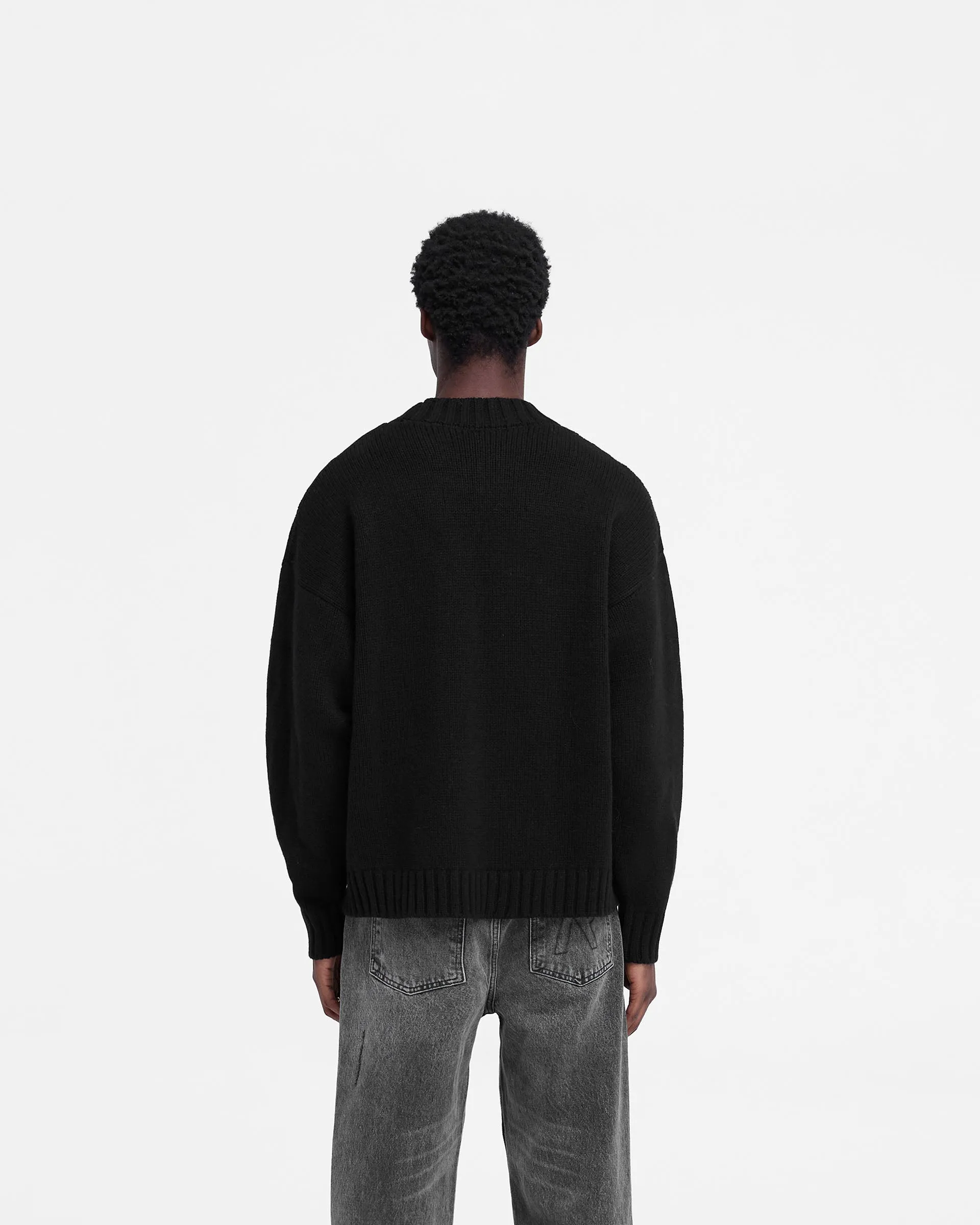Rep Knit Jumper - Black MoistureControlClothing